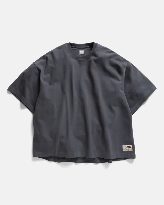 GRAHAME BIG TEE - TURBULENCE SLATE HEAVYWEIGHT COTTON JERSEY sold by 18 East
