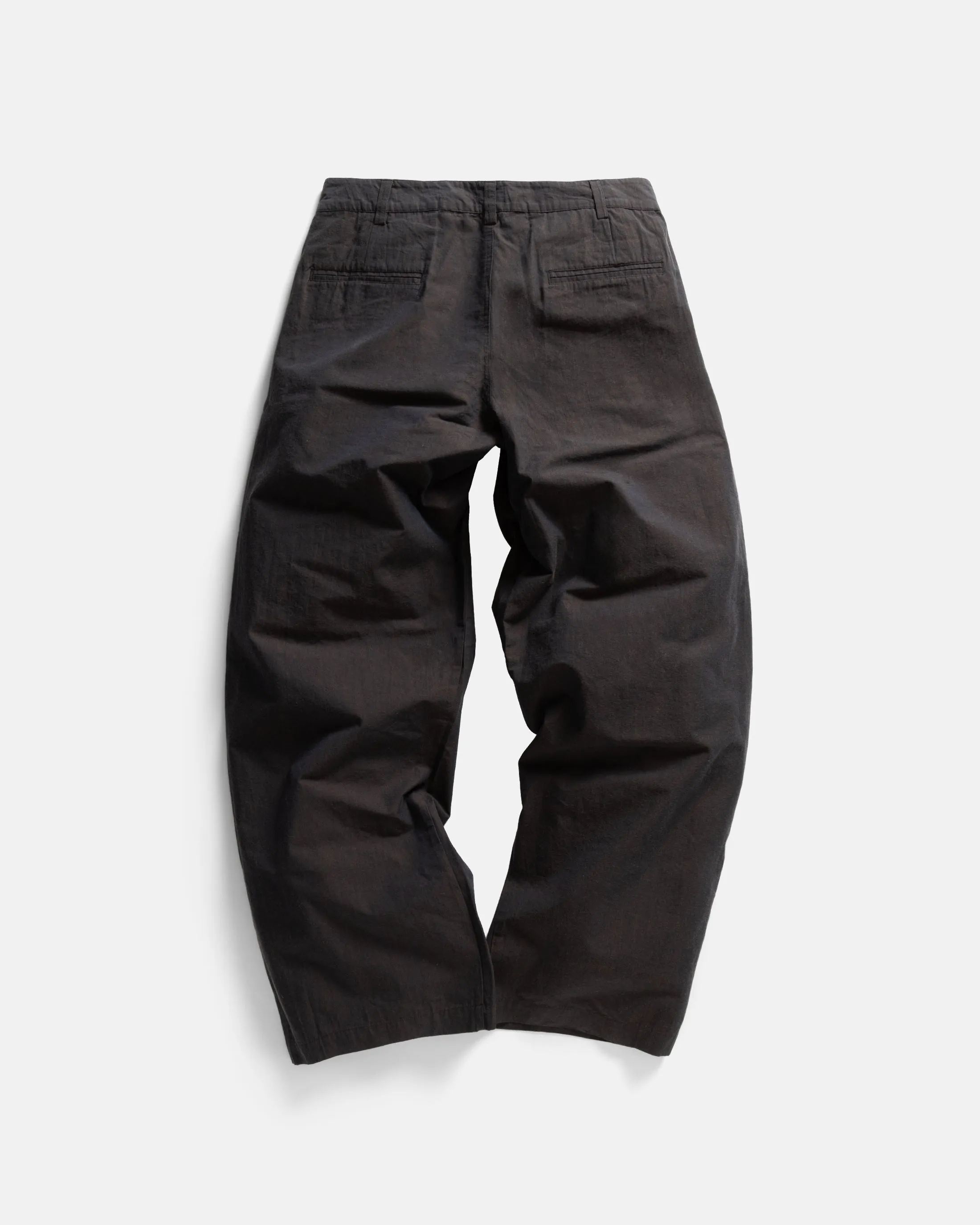 TINO DOUBLE PLEATED WIDE PANT - CIOCCOLATO / MEZZANOTE COTTON PLAINWEAVE sold by 18 East product image thumbnail 5