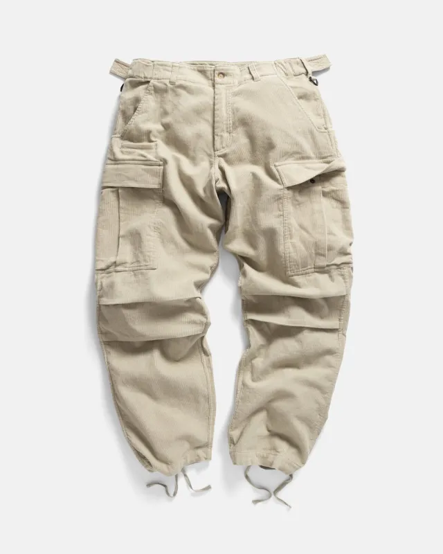 TAC UTILITY CARGO PANT - TRAVERTINE COTTON CORDUROY sold by 18 East