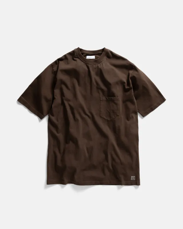 IAN VINTAGE POCKET TEE - CIOCCOLATO 7.75 oz. ALL SEASON COTTON JERSEY made by 18 East