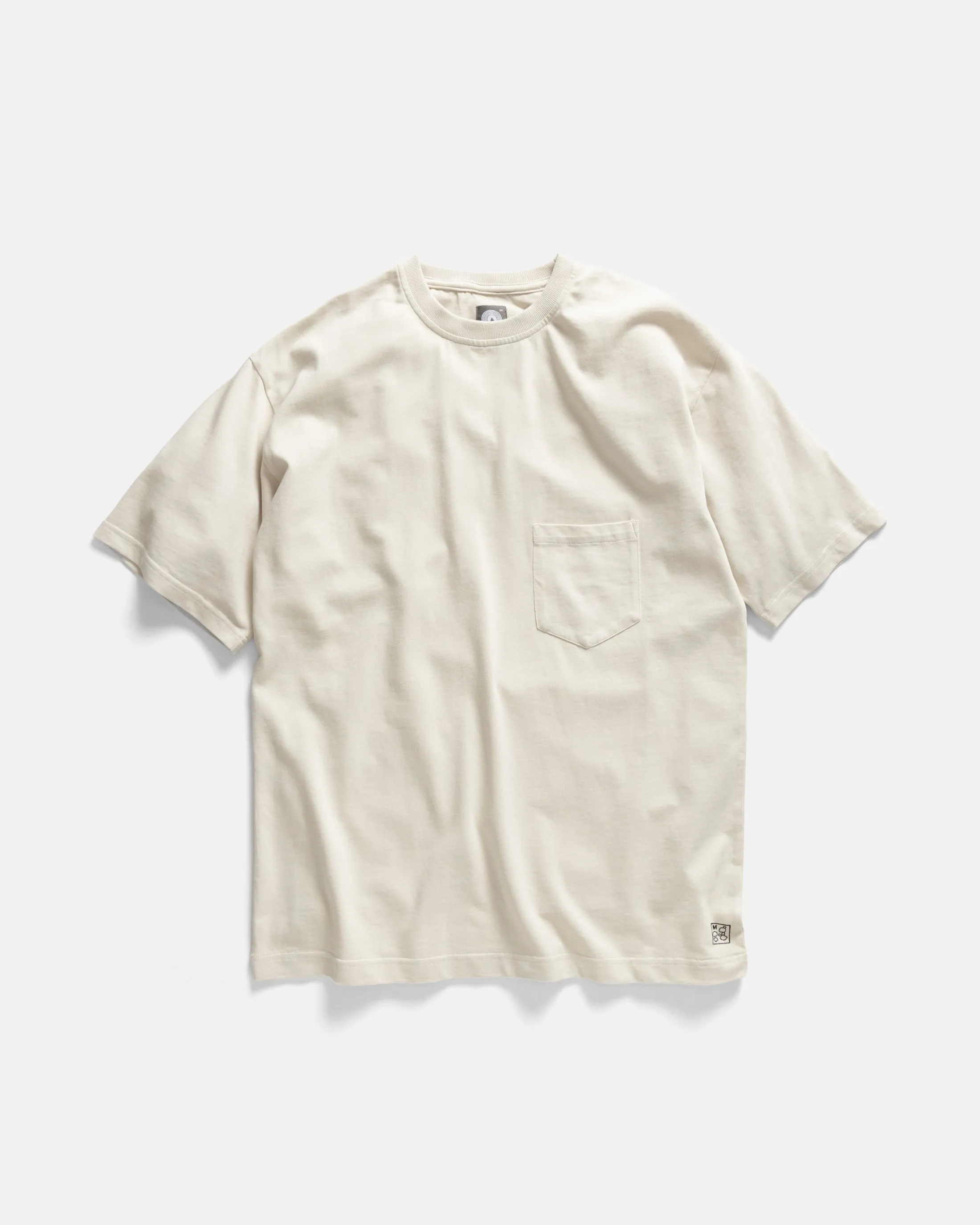 IAN VINTAGE POCKET TEE - TRAVERTINE ECRU 7.75 oz. ALL SEASON COTTON JERSEY sold by 18 East