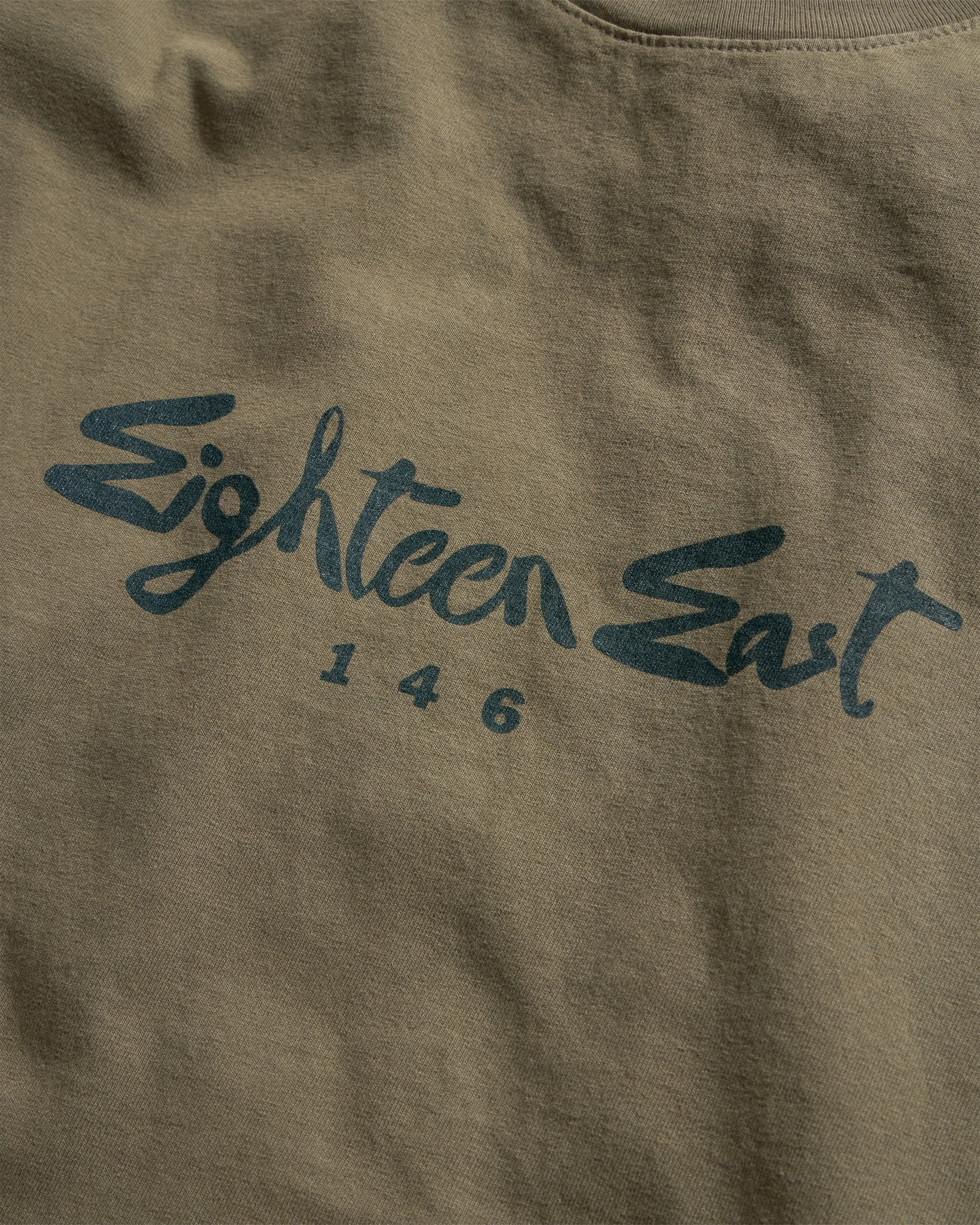 ARCHITECTS S/S TEE - O.D. GREEN / DEEP PETROL 6.5 oz. AMERICAN COTTON JERSEY sold by 18 East product image thumbnail 3