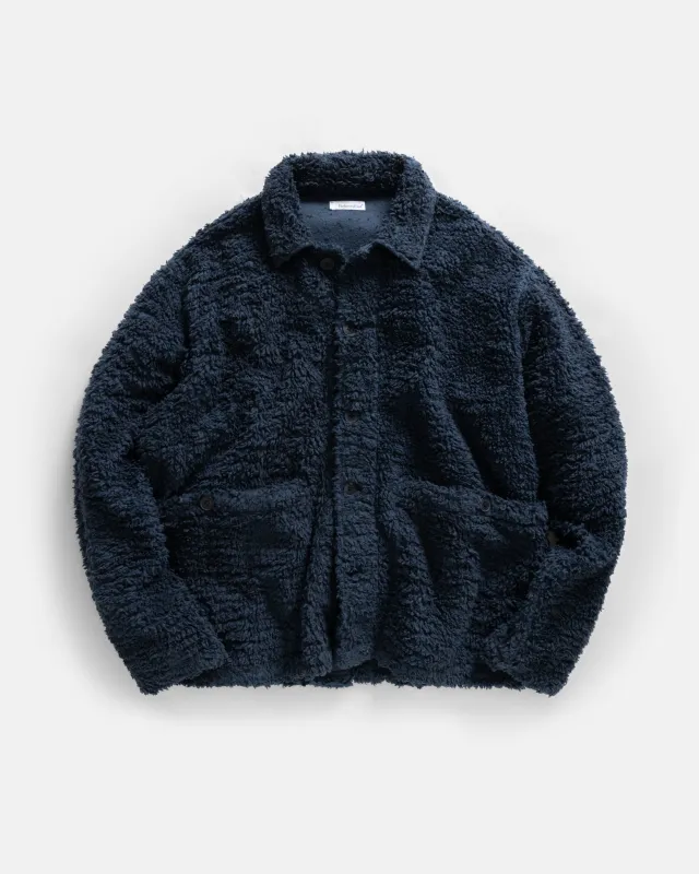 JOSEPH COACH'S JACKET - NAVY ORGANIC COTTON SHERPA sold by 18 East