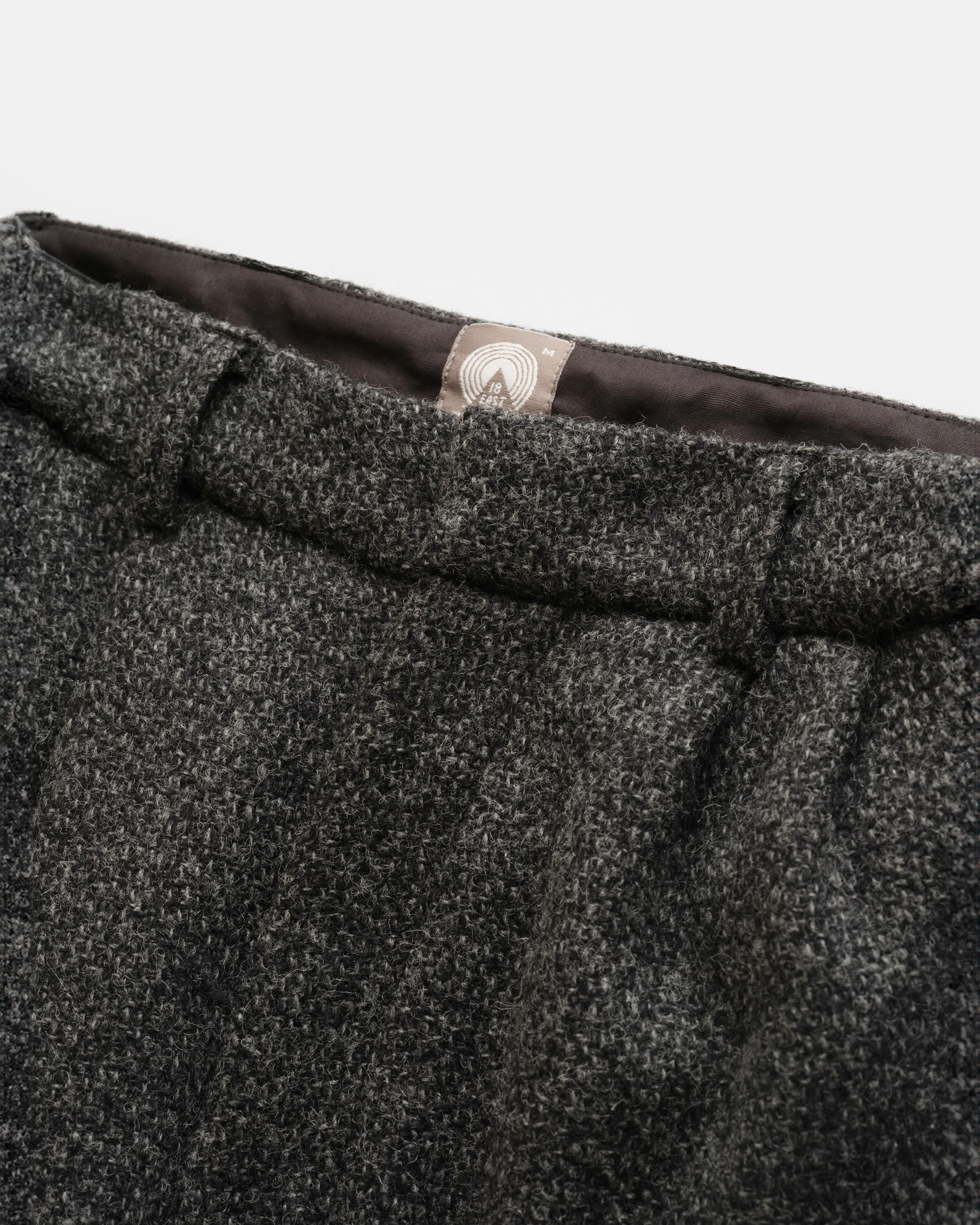 AUSTEN DOUBLE PLEATED PANT - CHARCOAL WOOL TWEED CORDUROY sold by 18 East product image thumbnail 2