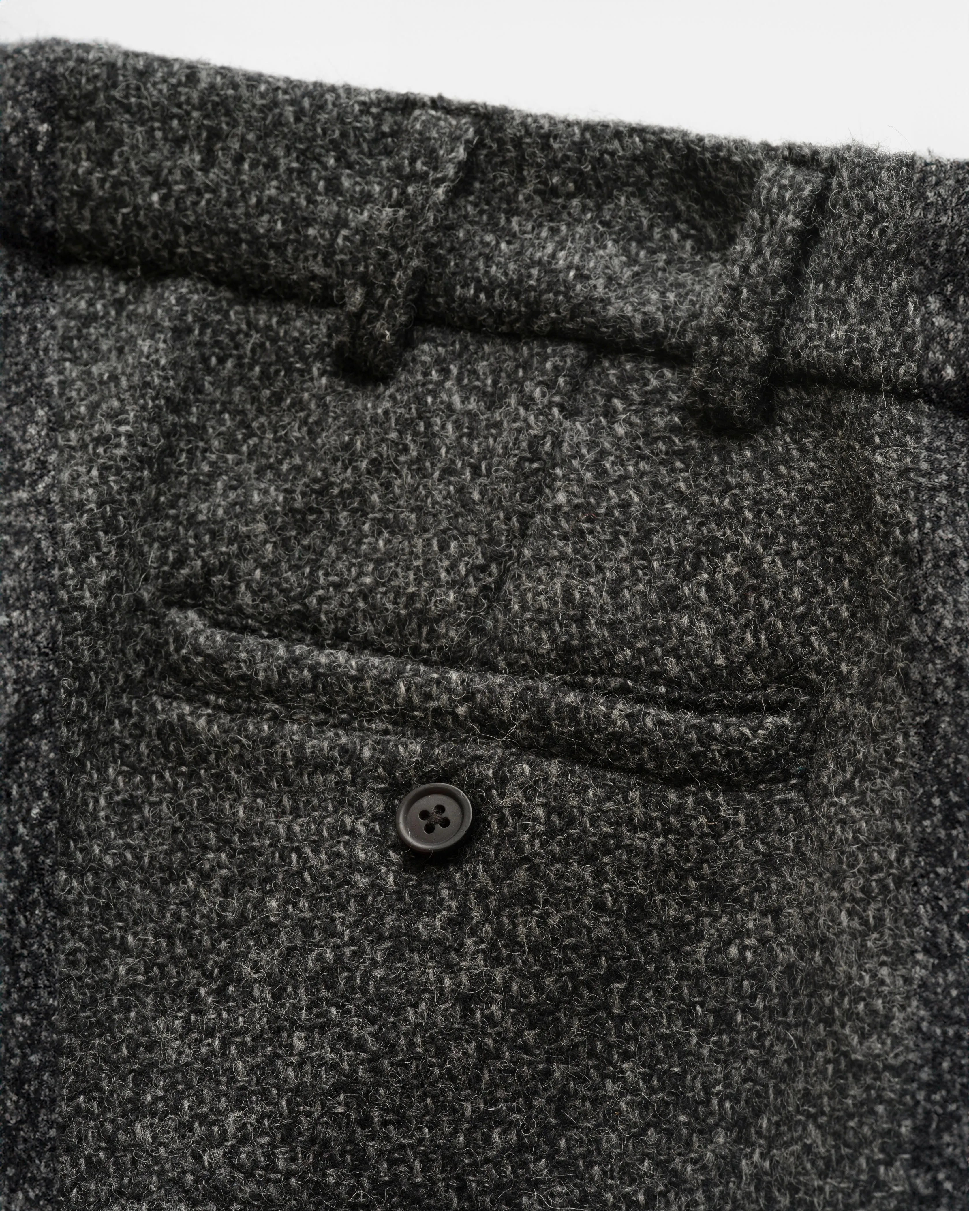 AUSTEN DOUBLE PLEATED PANT - CHARCOAL WOOL TWEED CORDUROY sold by 18 East product image thumbnail 3