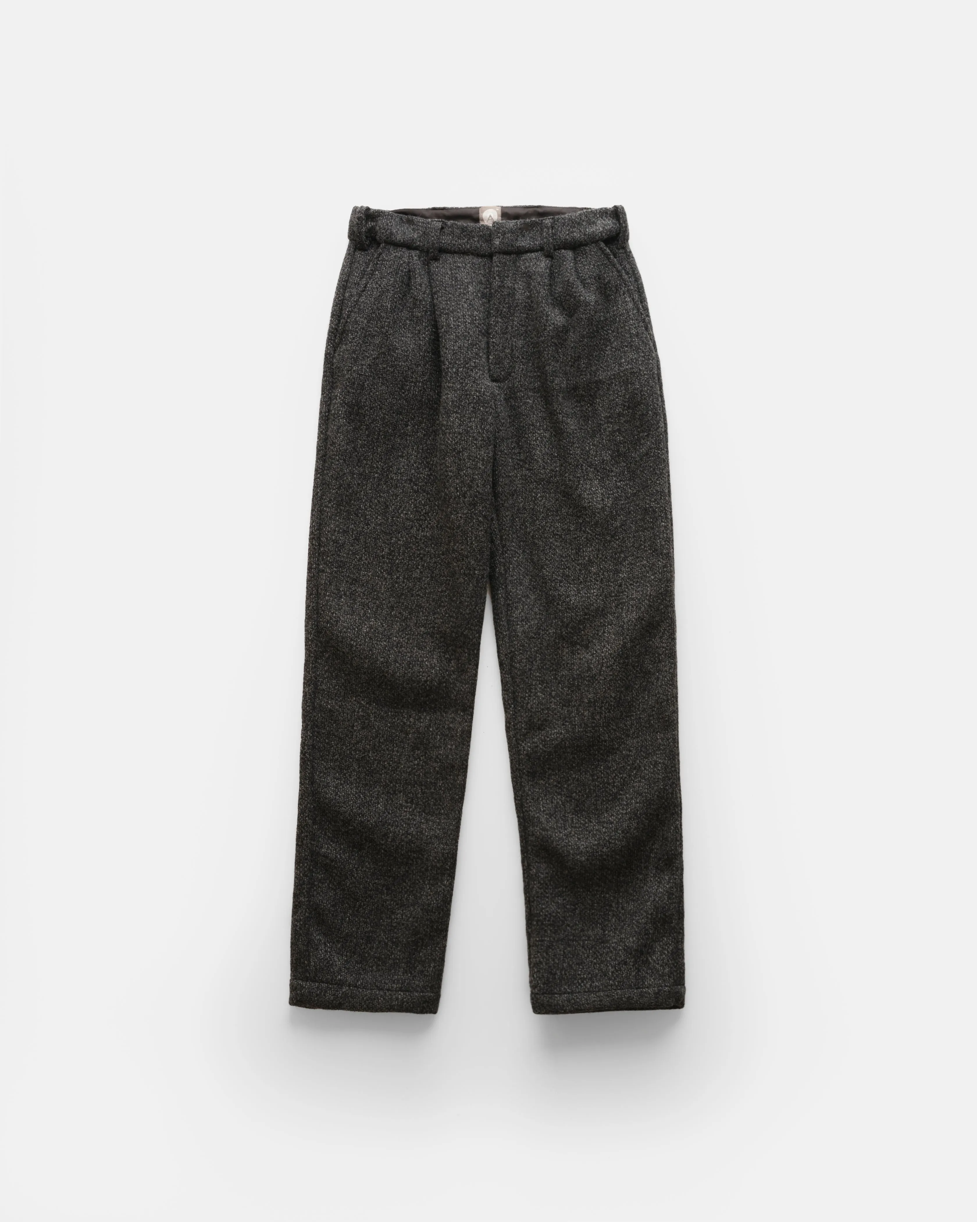 AUSTEN DOUBLE PLEATED PANT - CHARCOAL WOOL TWEED CORDUROY sold by 18 East