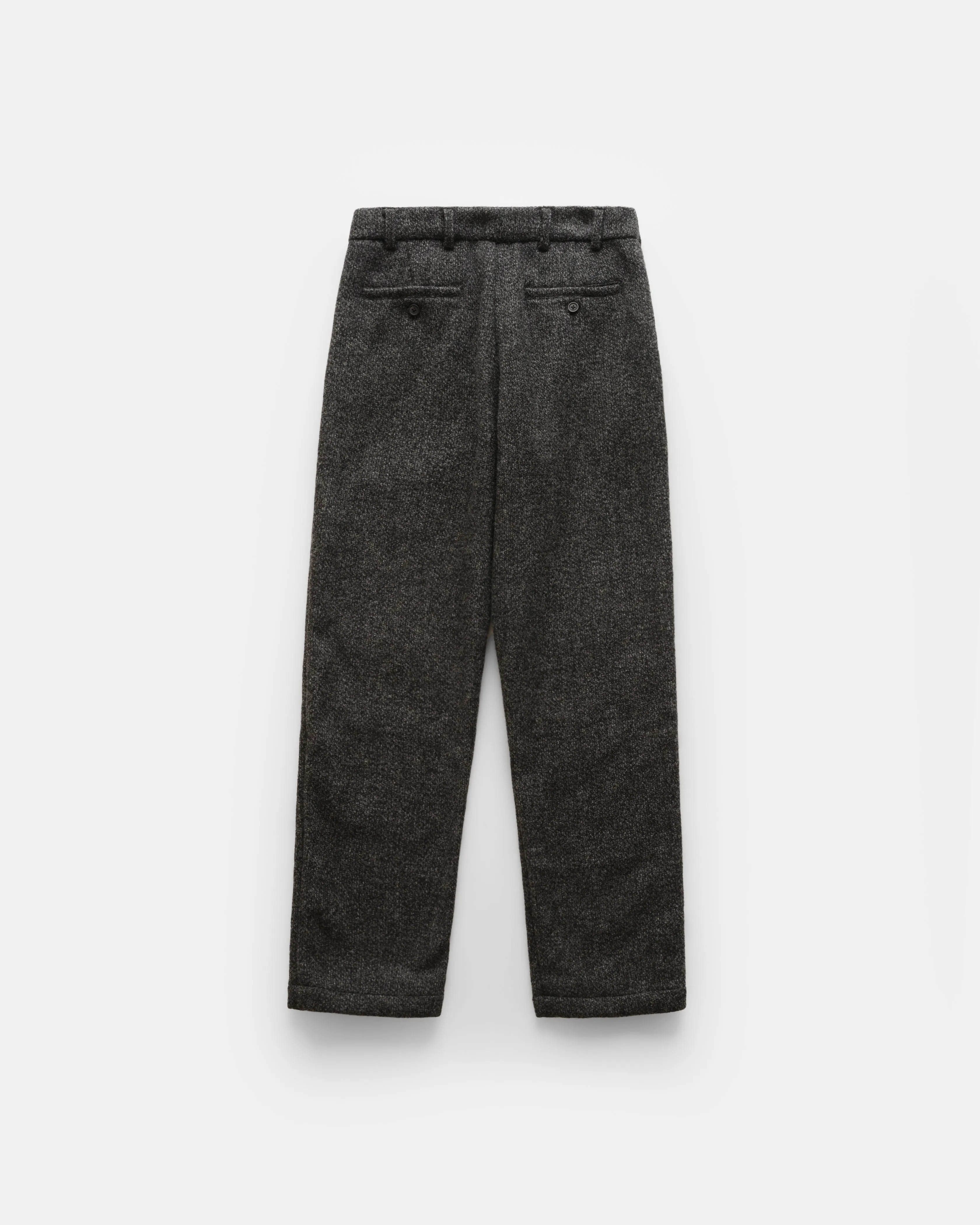 AUSTEN DOUBLE PLEATED PANT - CHARCOAL WOOL TWEED CORDUROY sold by 18 East product image thumbnail 4