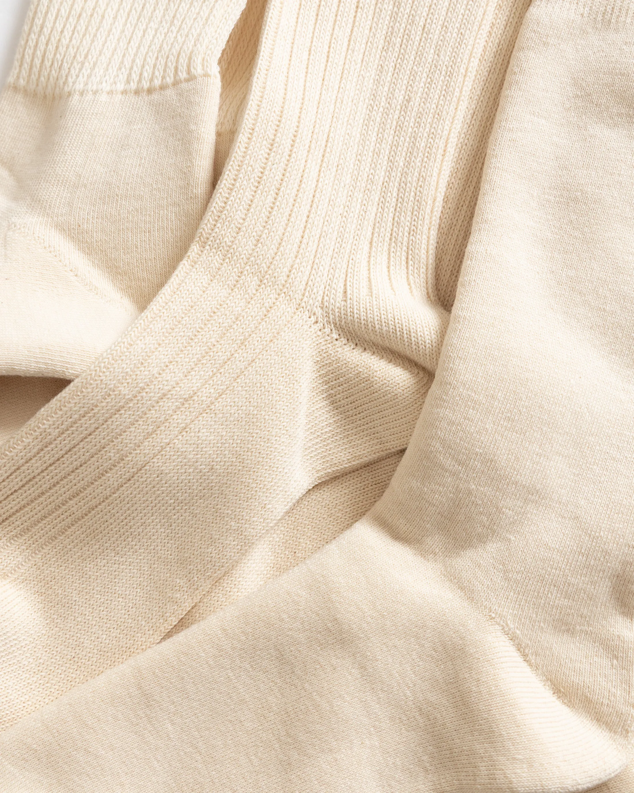 ROTOTO ORGANIC DAILY 3 PACK CREW SOCKS - ECRU sold by 18 East product image thumbnail 4