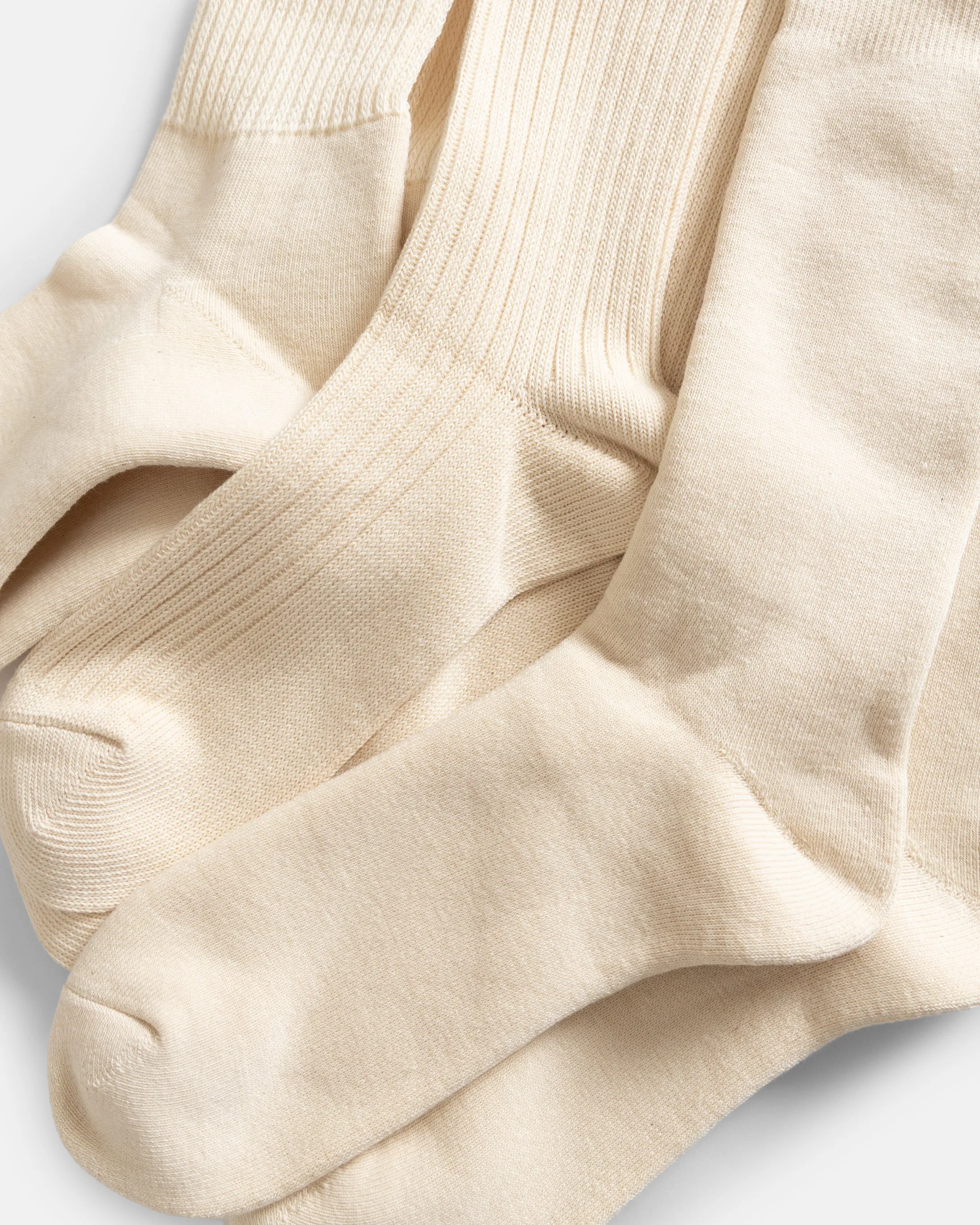 ROTOTO ORGANIC DAILY 3 PACK CREW SOCKS - ECRU sold by 18 East product image thumbnail 3