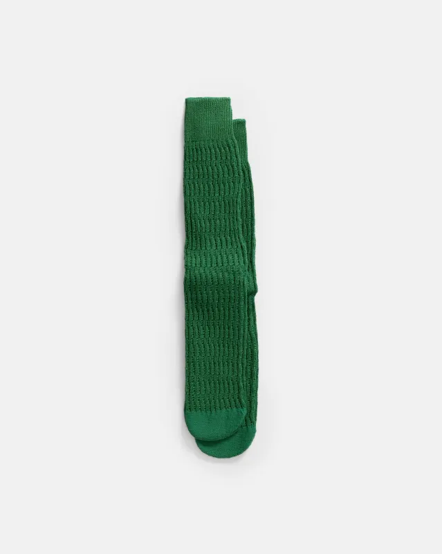 ROTOTO FOLK CROCHET SOCKS - GREEN made by 18 East