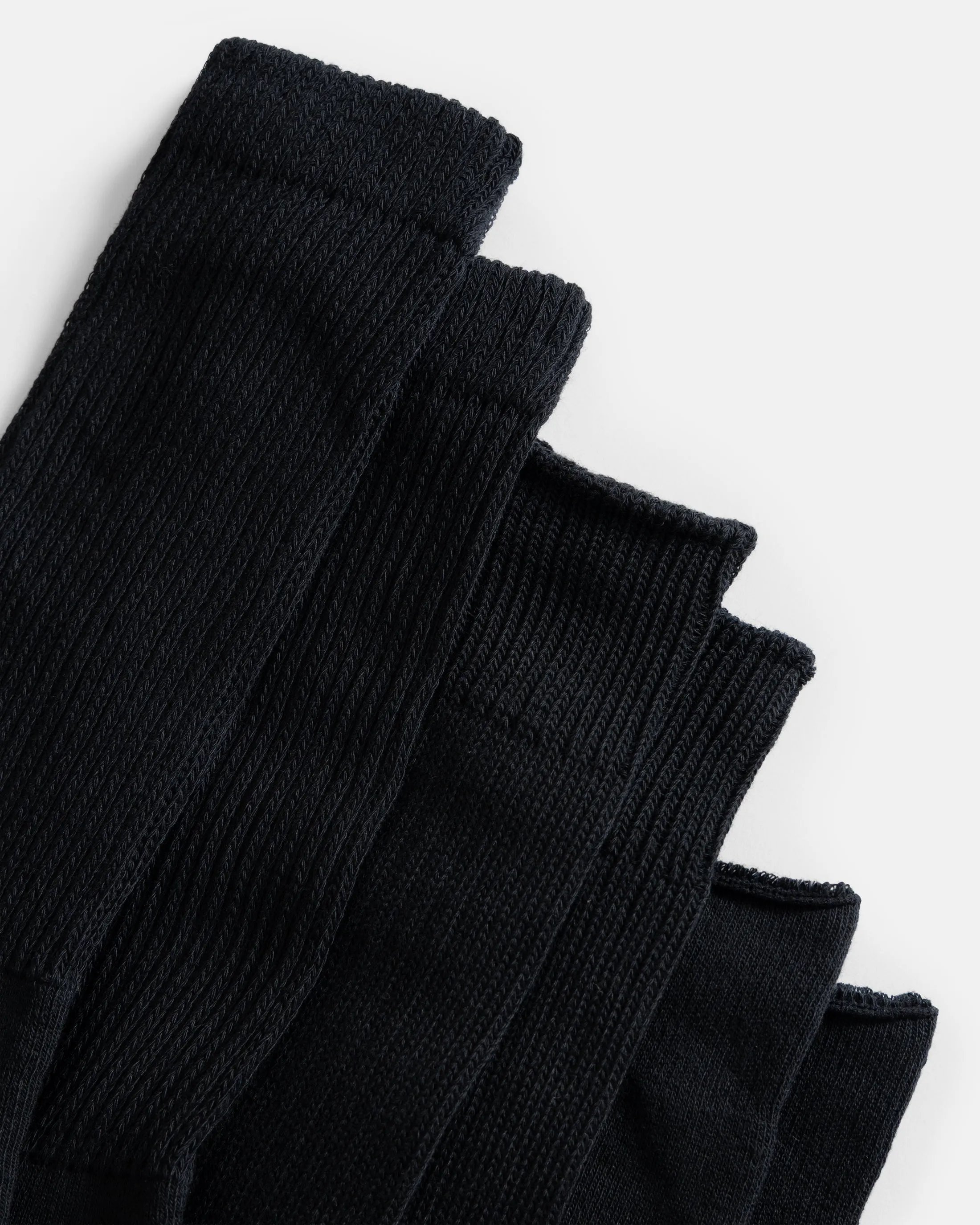 ROTOTO ORGANIC DAILY 3 PACK CREW SOCKS - BLACK sold by 18 East product image thumbnail 2