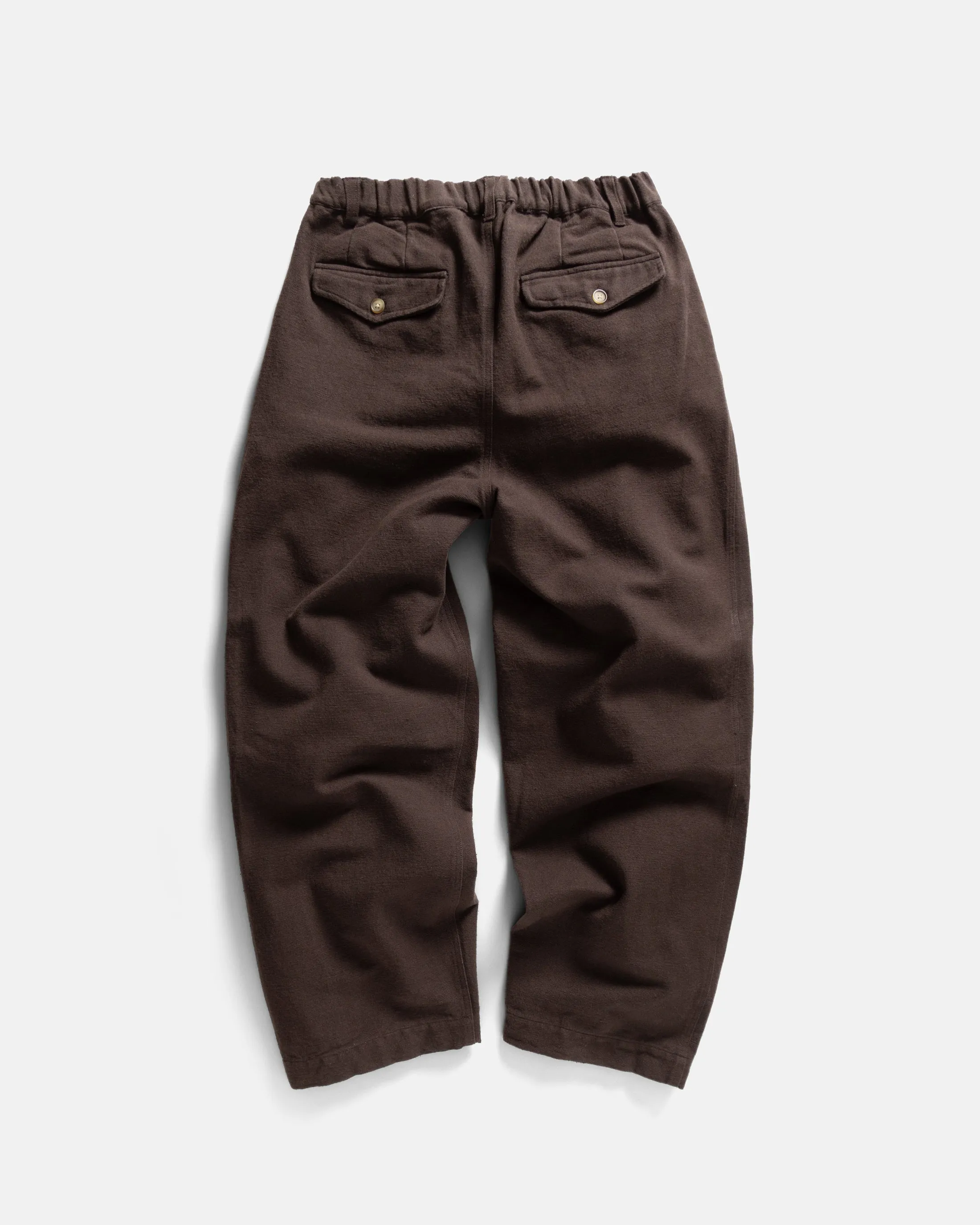 KELL PLEATED BIG PANT - CHOCOLATE TORTE HANDSPUN COTTON CANVAS sold by 18 East product image thumbnail 5