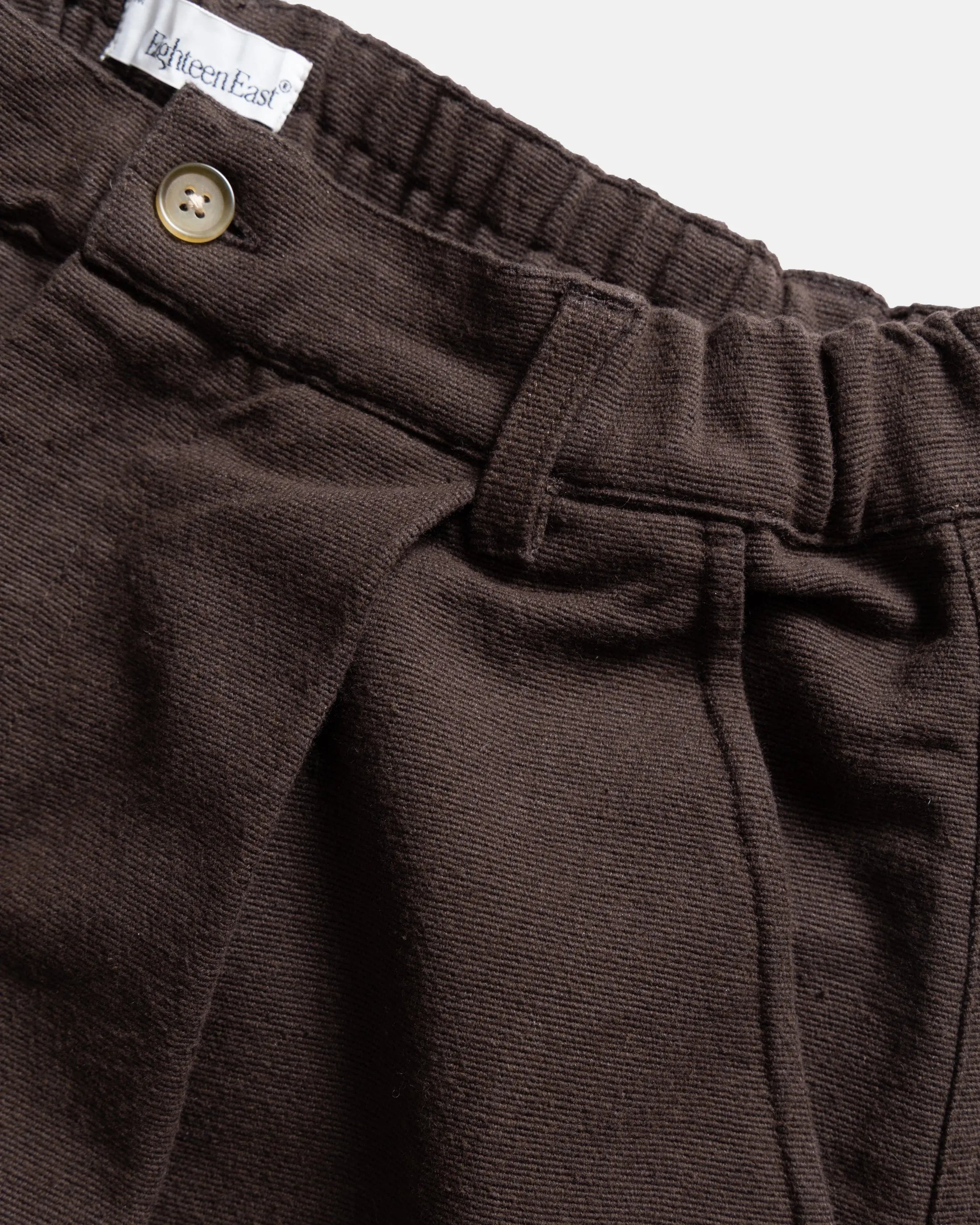 KELL PLEATED BIG PANT - CHOCOLATE TORTE HANDSPUN COTTON CANVAS sold by 18 East product image thumbnail 2