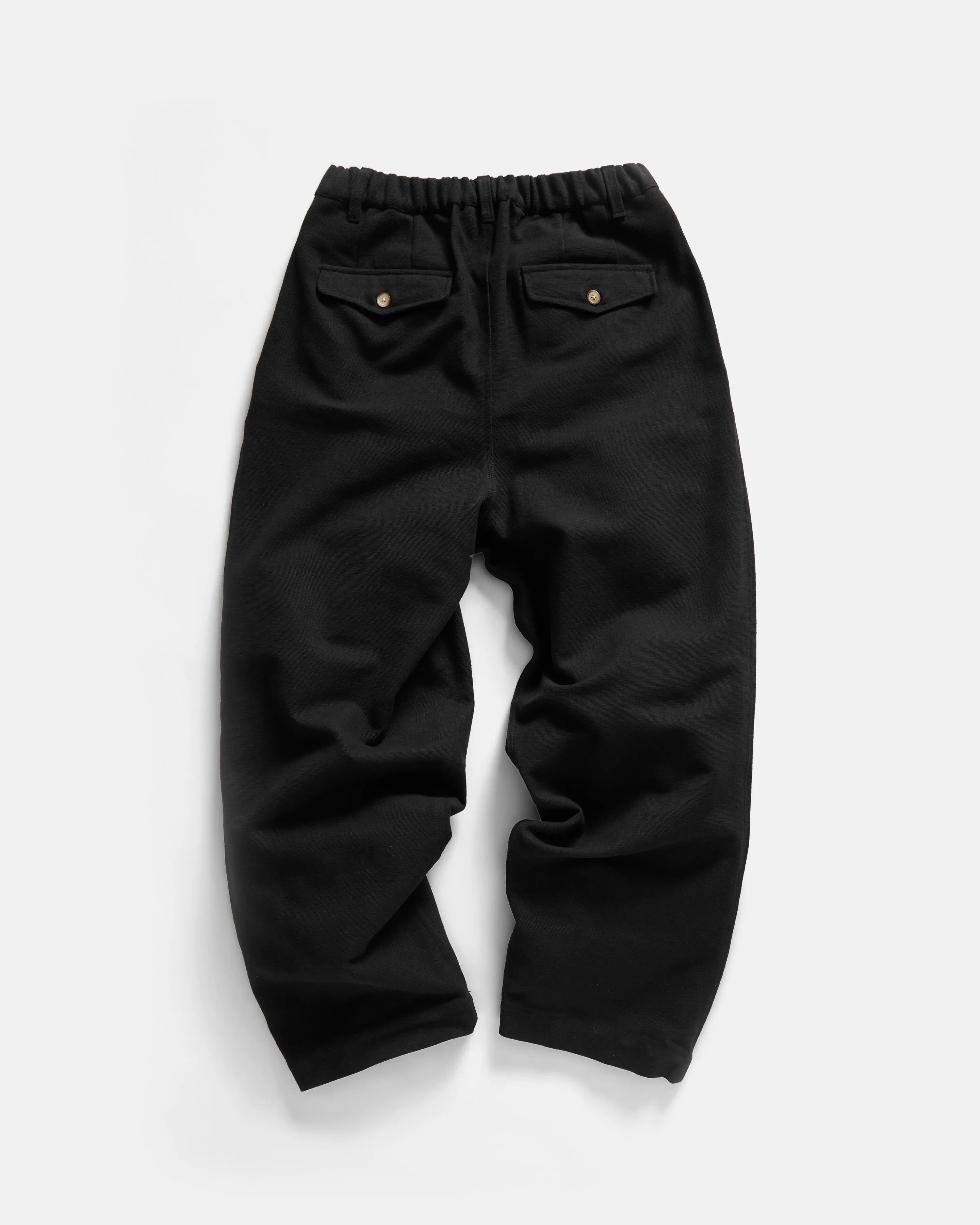 KELL PLEATED BIG PANT - BLACK HANDSPUN COTTON CANVAS sold by 18 East product image thumbnail 5