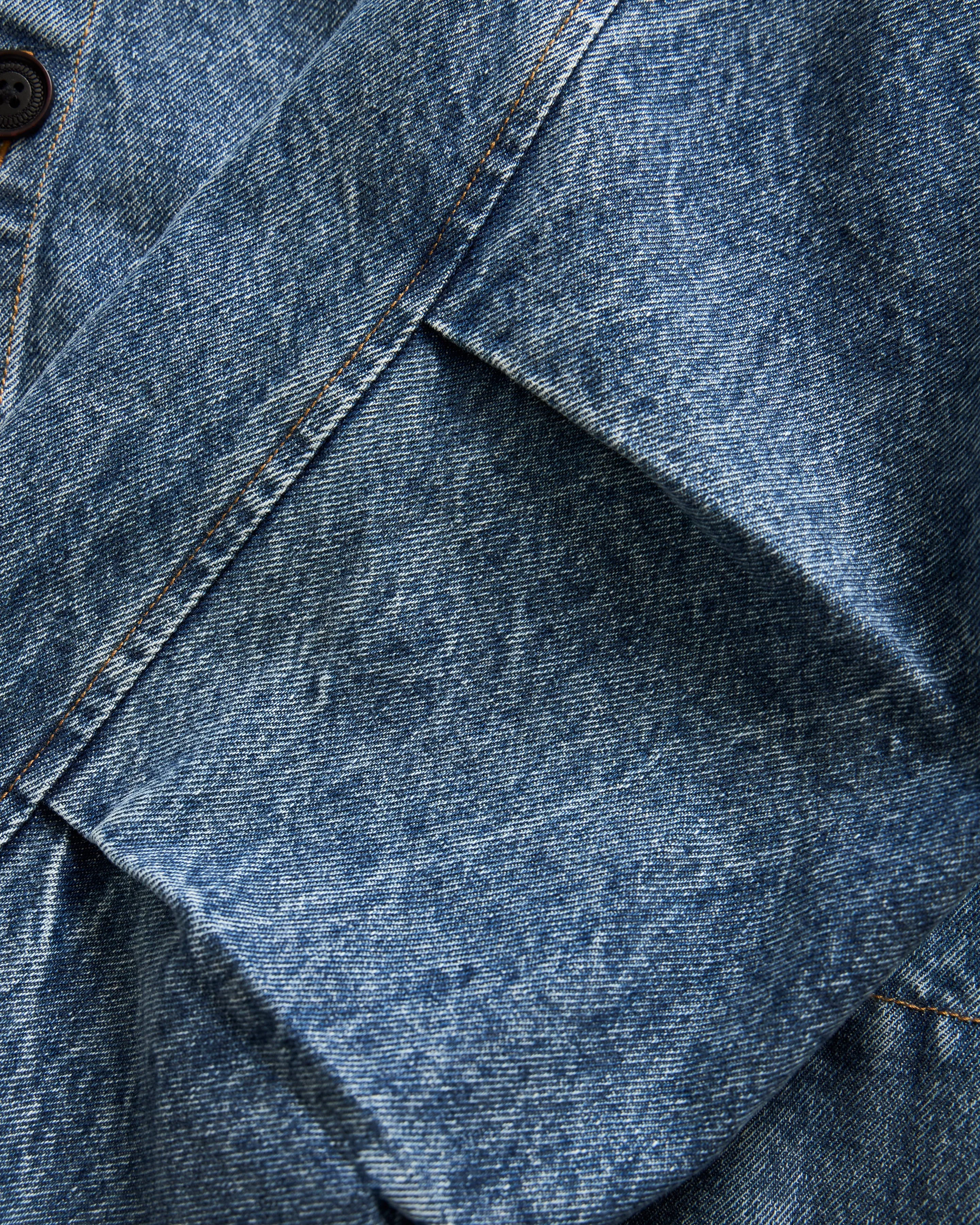ATLAS HOODED FULL-ZIP WORK JACKET - 13 oz. MID-WASH DENIM sold by 18 East product image thumbnail 5