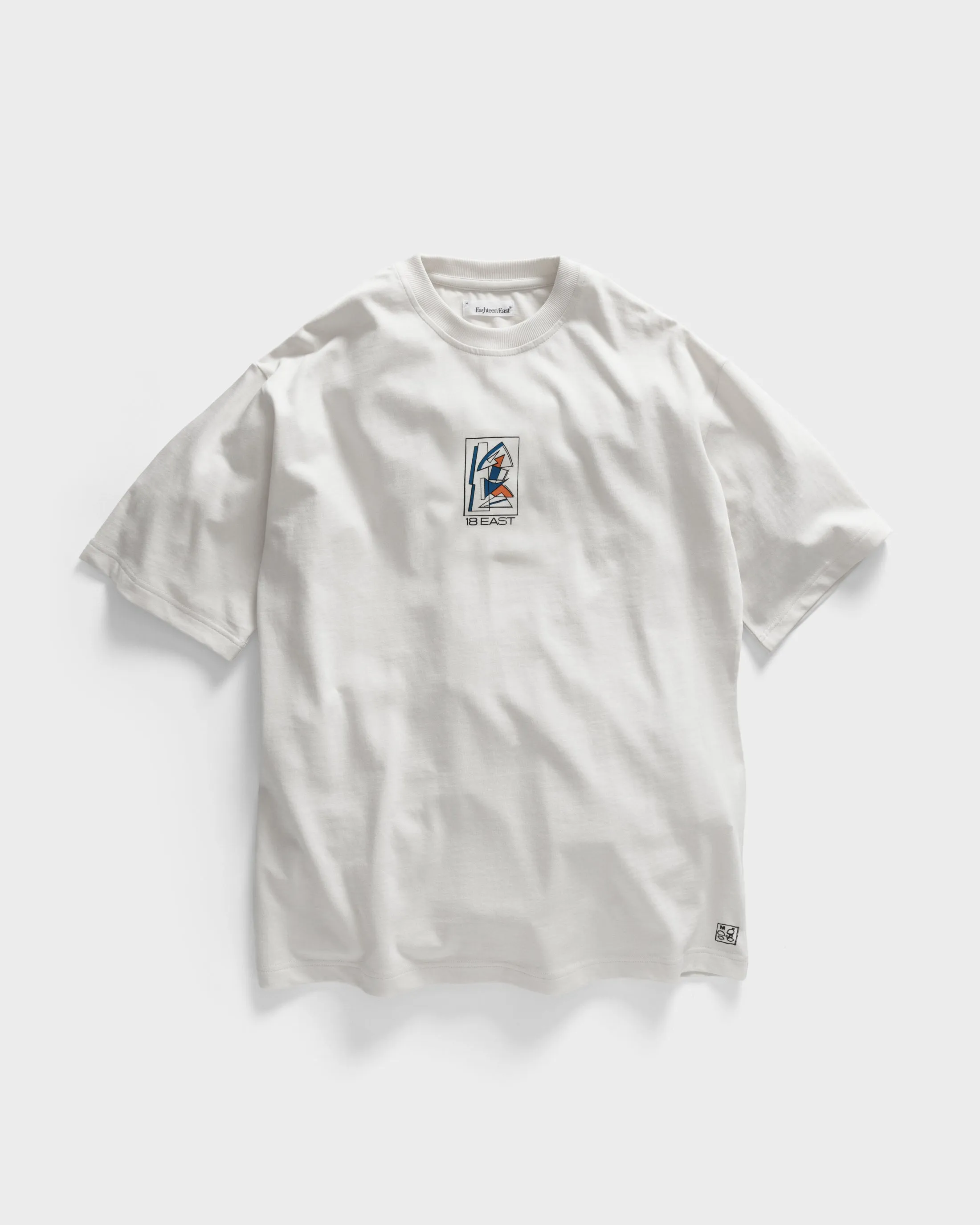 LINOCUT ALY TEE - WHITE 7.75 oz. ALL SEASON COTTON JERSEY sold by 18 East