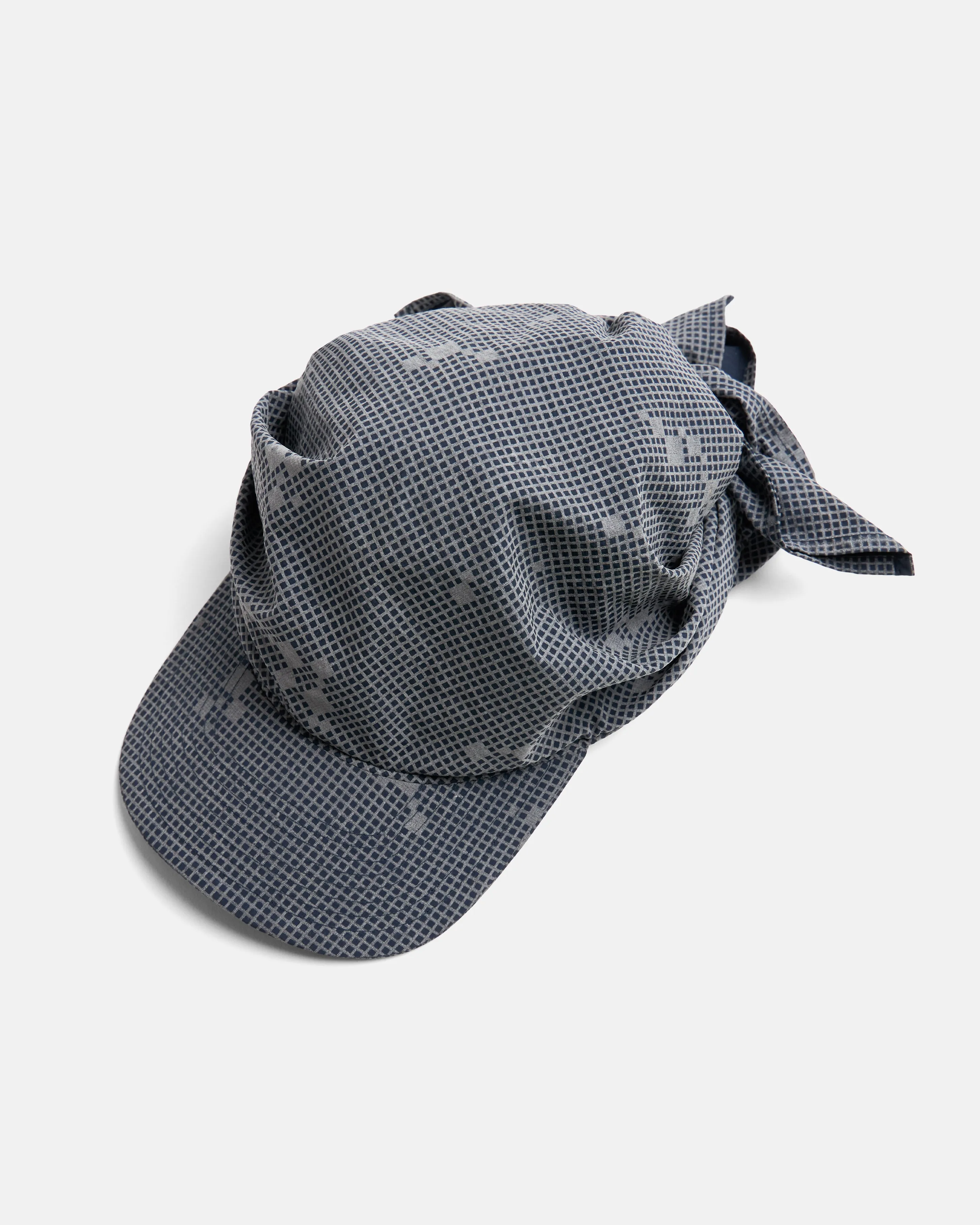 ANDREW BRIMMED BANDANA - NAVY / 3M REFLECTIVE SILVER PRINTED NYLON sold by 18 East product image thumbnail 3