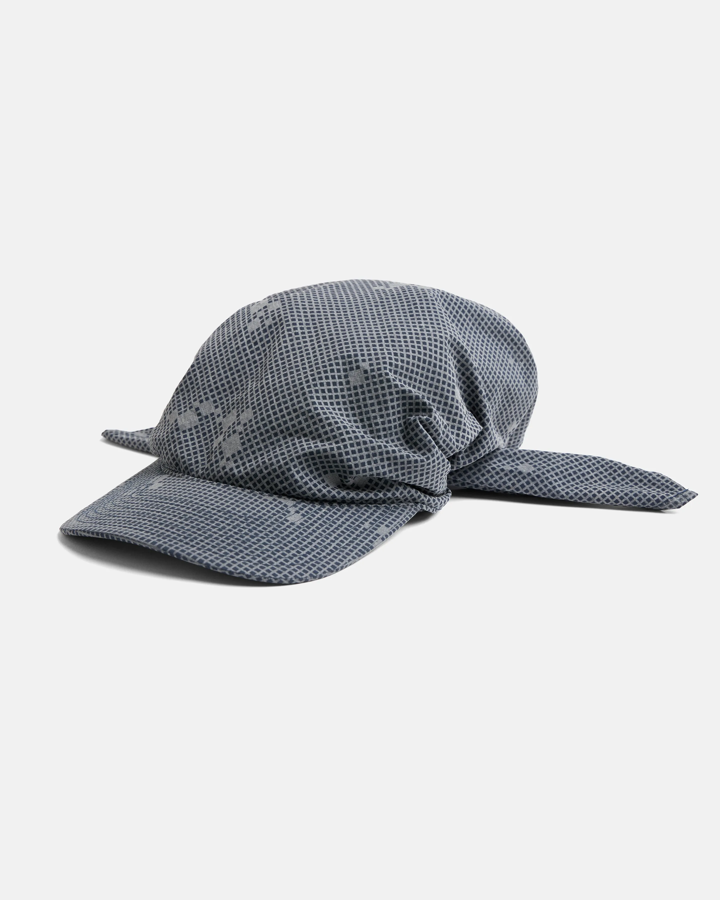 ANDREW BRIMMED BANDANA - NAVY / 3M REFLECTIVE SILVER PRINTED NYLON sold by 18 East product image thumbnail 5