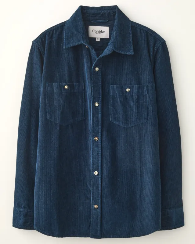Corduroy LS - Navy sold by Corridor