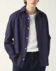 Washed Poplin LS - Midnight sold by Corridor