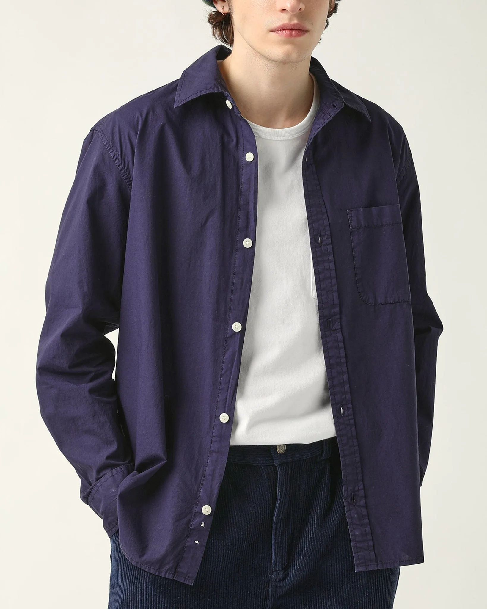 Washed Poplin LS - Midnight sold by Corridor product image thumbnail 2