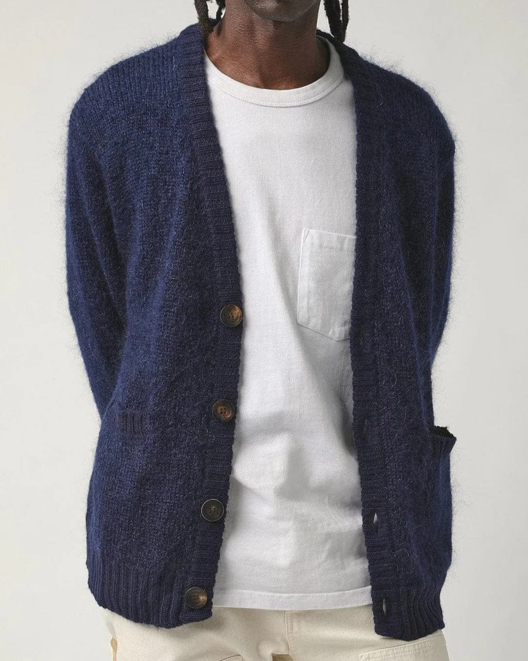 Mohair Cardigan - Navy sold by Corridor product image thumbnail 2