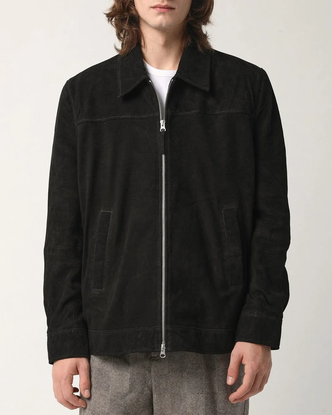 Suede Zip Jacket - Black sold by Corridor product image thumbnail 3