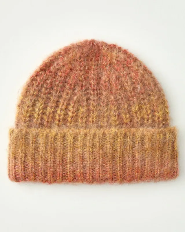 Space Dye Mohair Beanie - Orange sold by Corridor