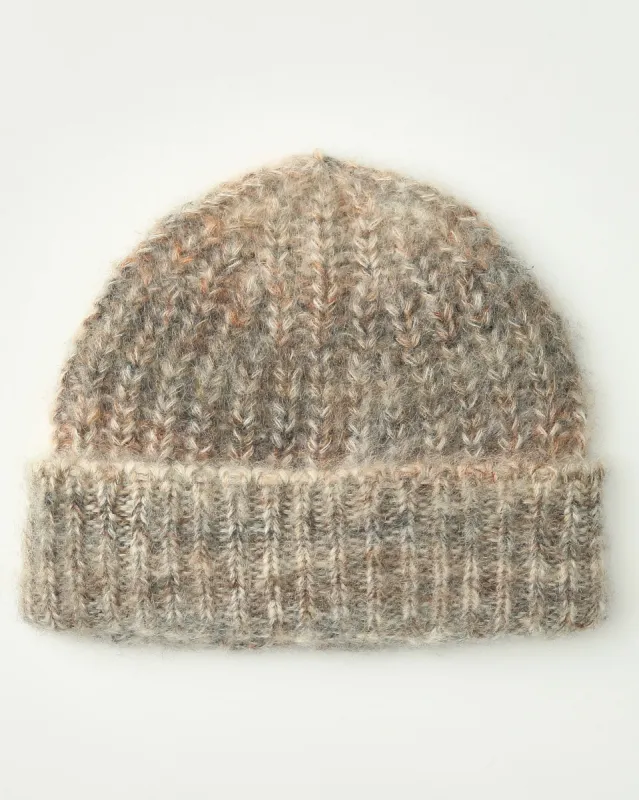 Space Dye Mohair Beanie - Natural sold by Corridor