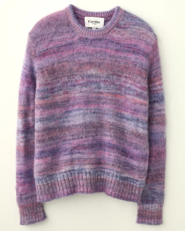 Space Dye Mohair Crewneck - Purple sold by Corridor