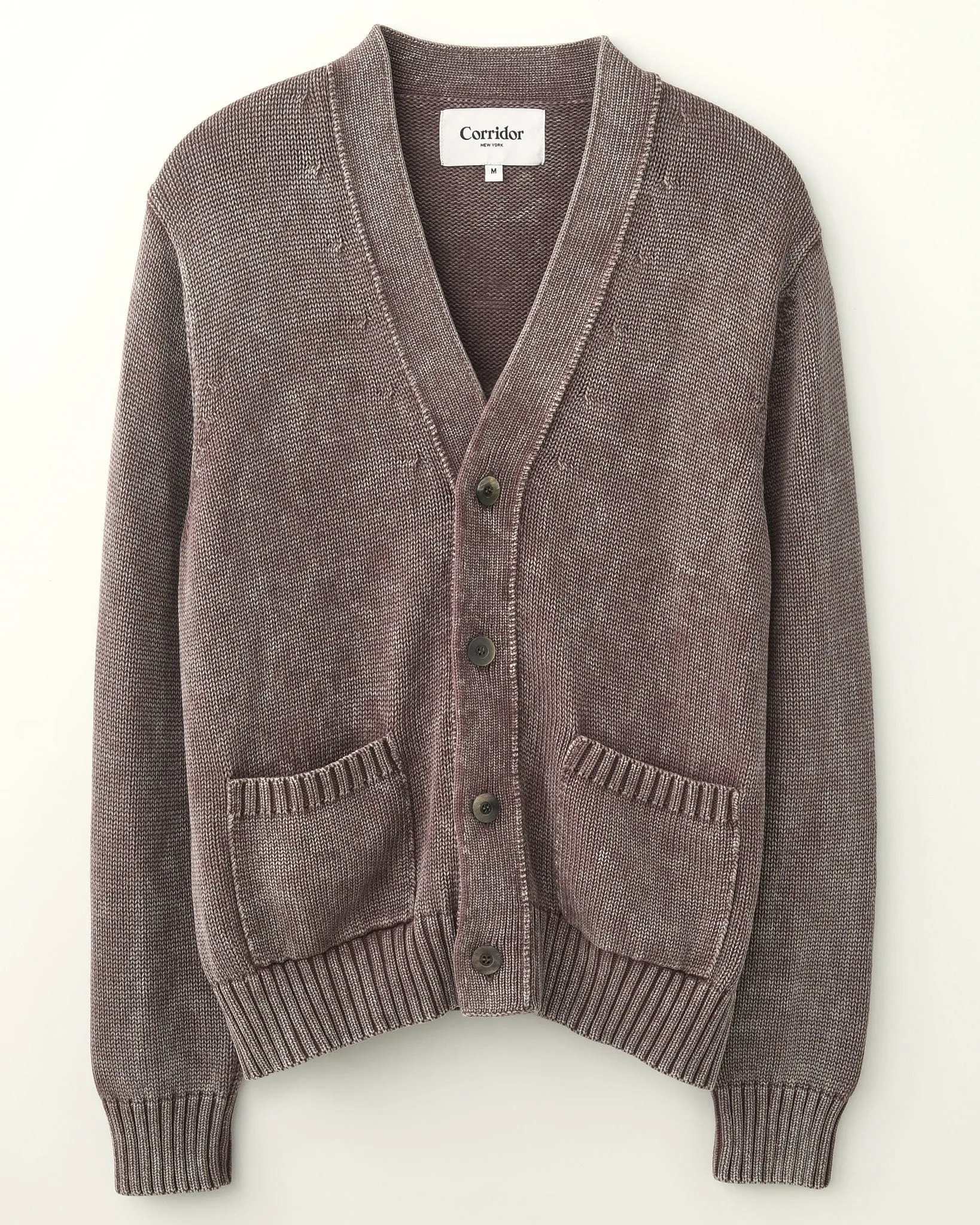 Acid Wash Cardigan - Purple sold by Corridor