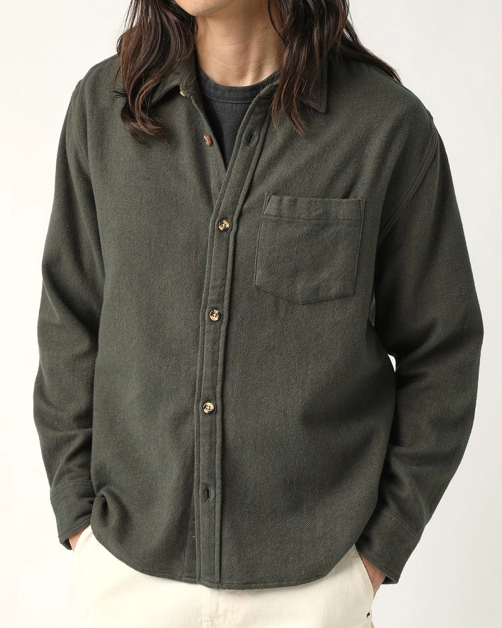 Brushed Flannel LS - Army sold by Corridor product image thumbnail 3
