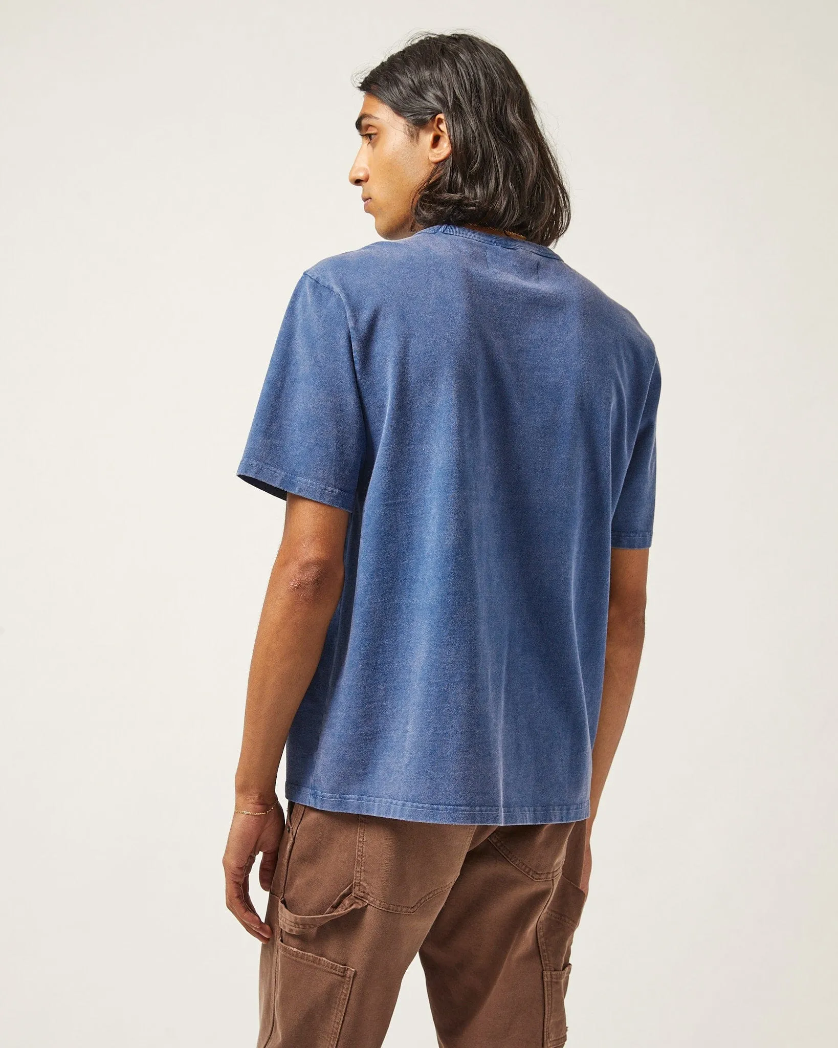 Organic NY Script Tee - Navy sold by Corridor product image thumbnail 4