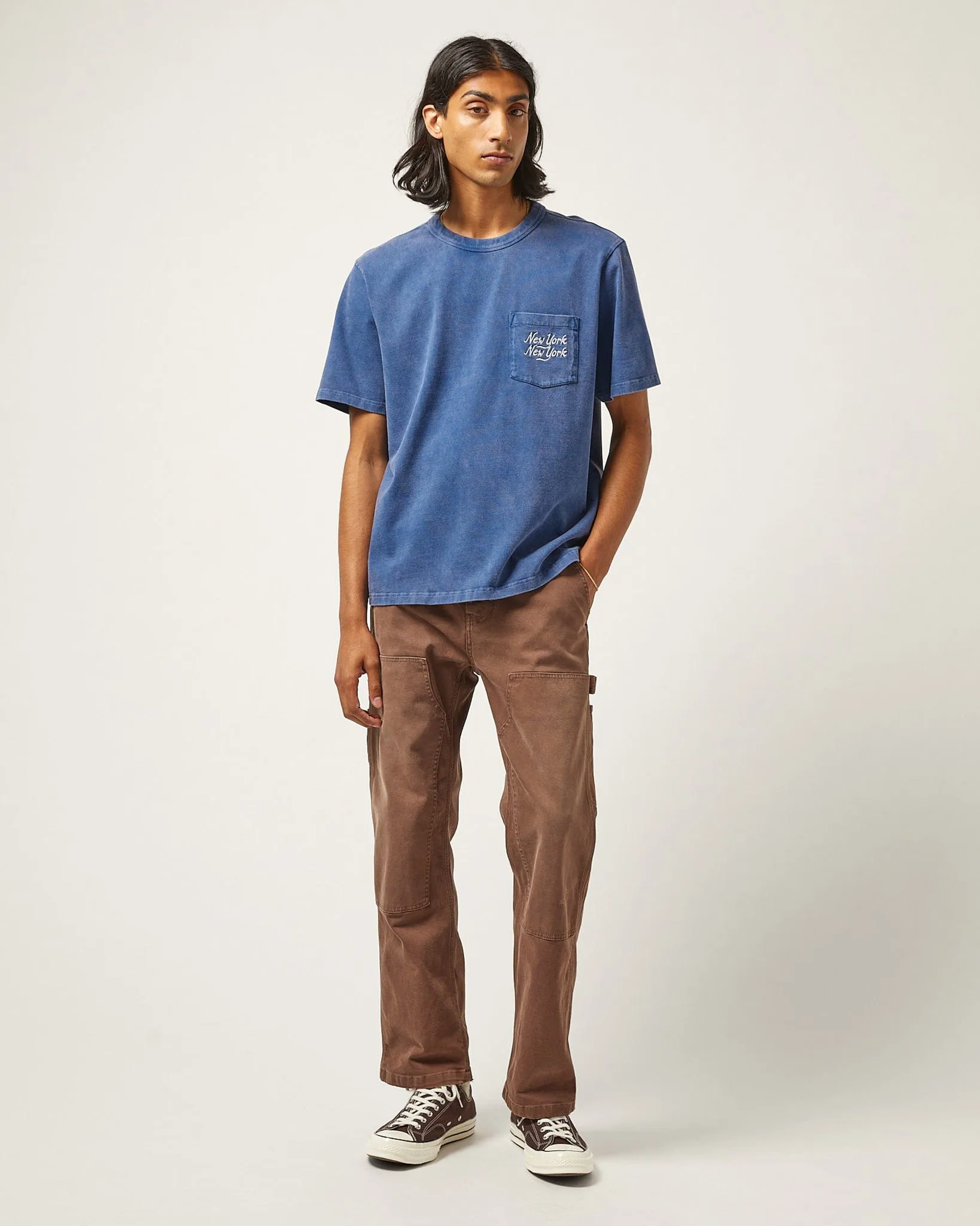 Organic NY Script Tee - Navy sold by Corridor product image thumbnail 2
