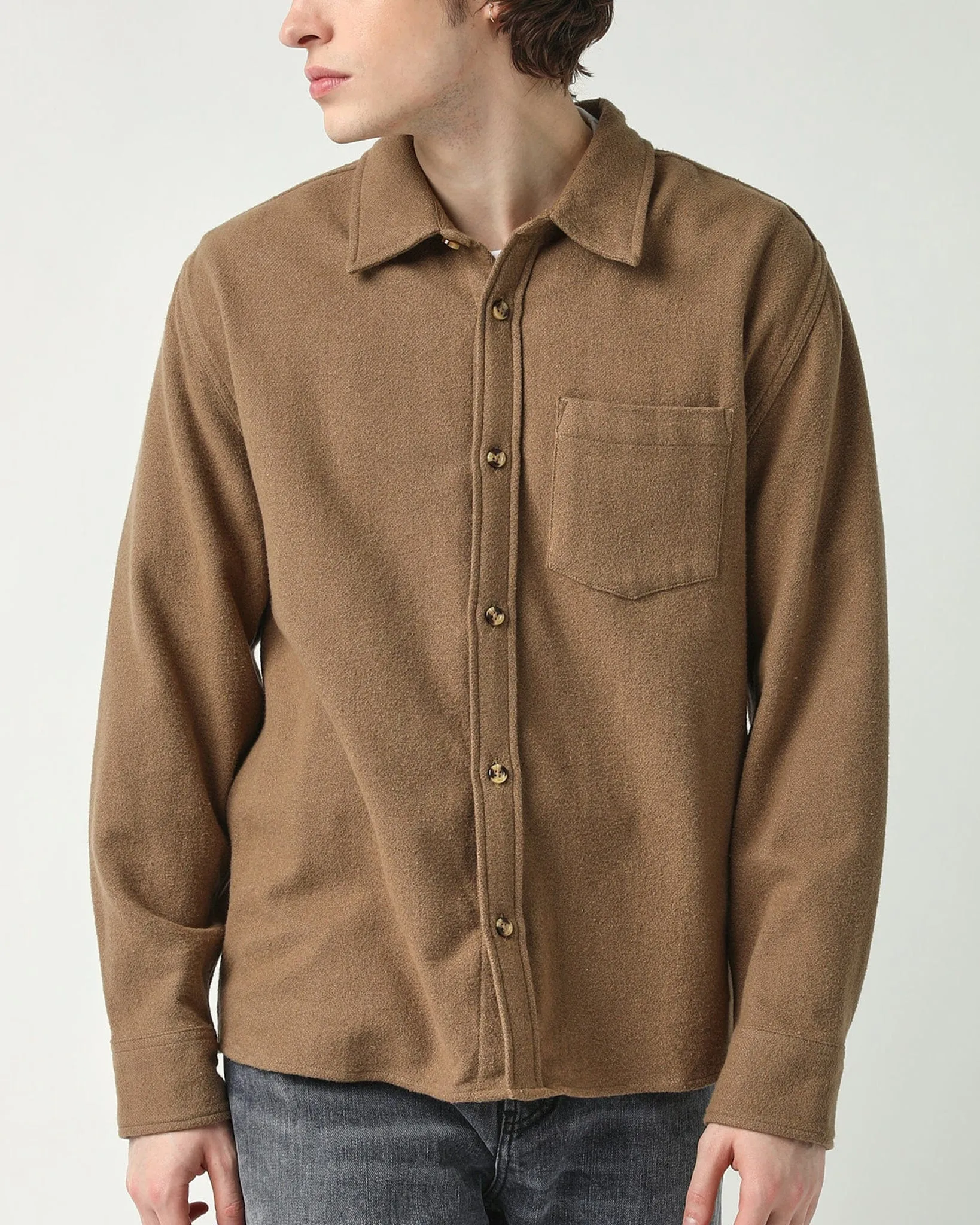 Brushed Flannel LS - Brown sold by Corridor product image thumbnail 2