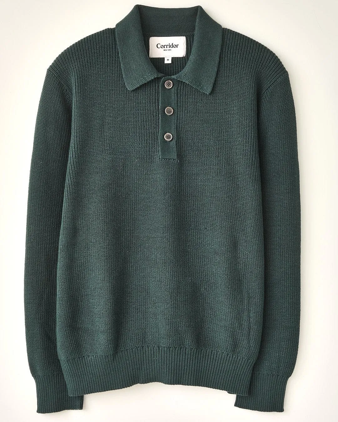 LS Slouchy Polo - Green sold by Corridor