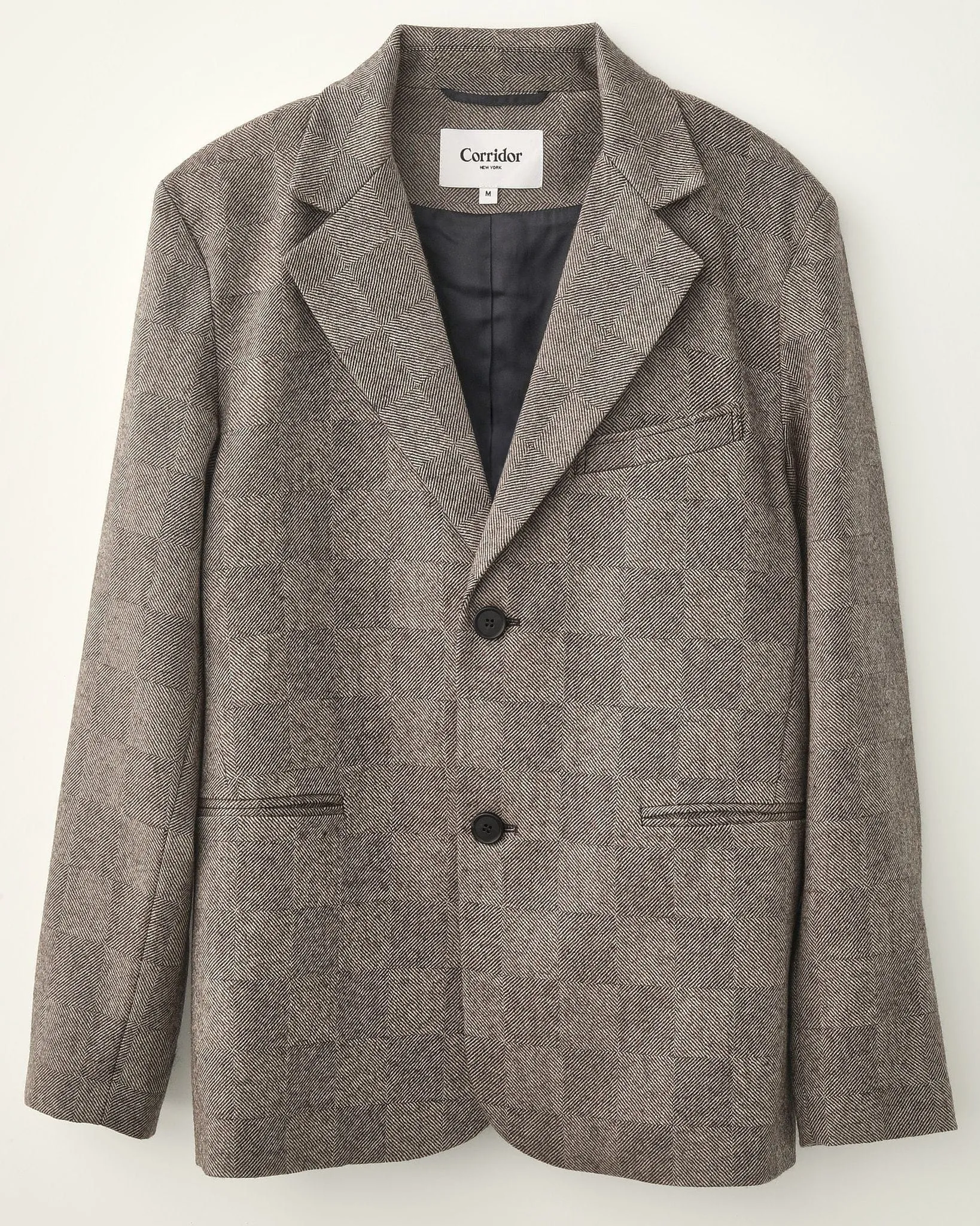 Check 2 Button Blazer sold by Corridor