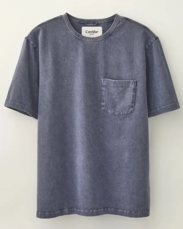 Garment Dyed Tee - Washed Blue sold by Corridor