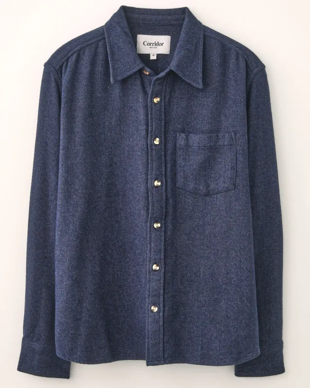 Recycled Flannel LS - Midnight sold by Corridor