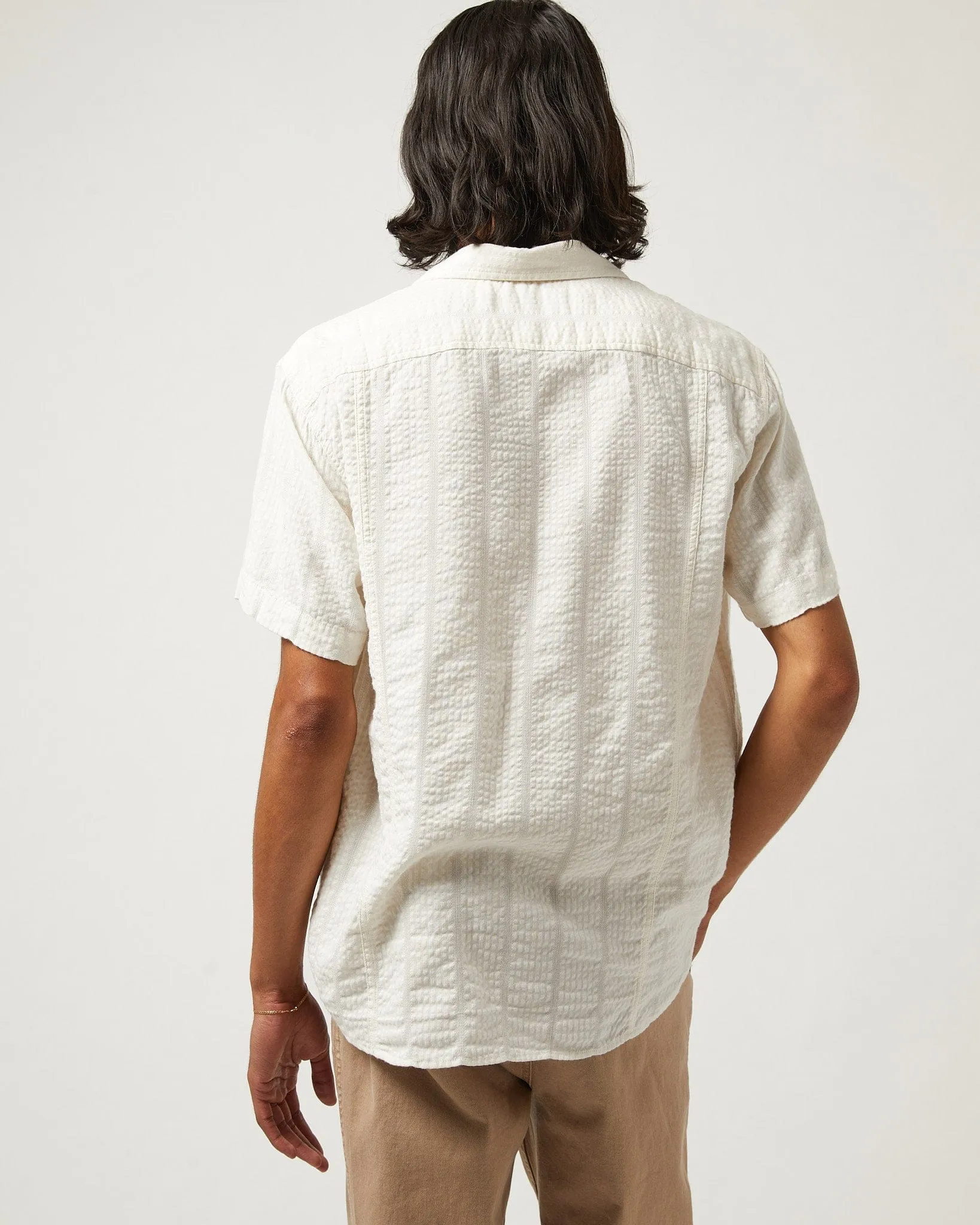 Striped Seersucker SS - White sold by Corridor product image thumbnail 4