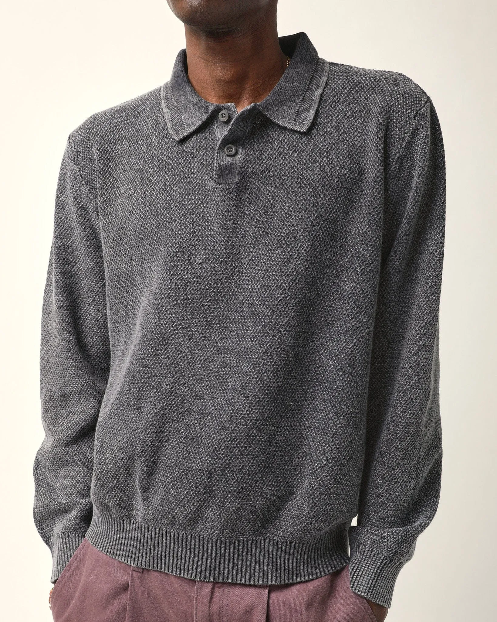 LS Rice Stitch Polo - Black sold by Corridor product image thumbnail 3