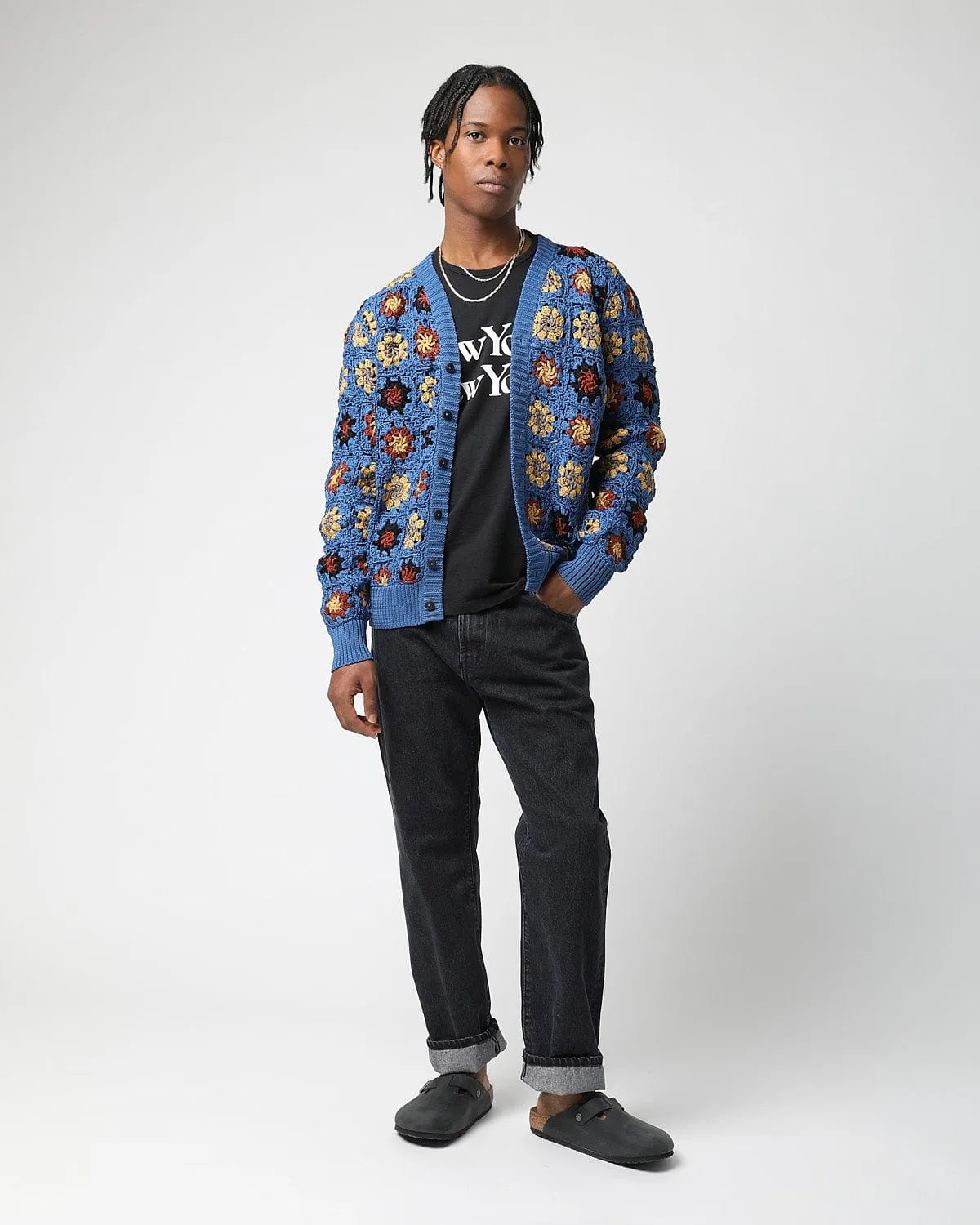 Hand Crochet Pima Cardigan - Indigo sold by Corridor product image thumbnail 2