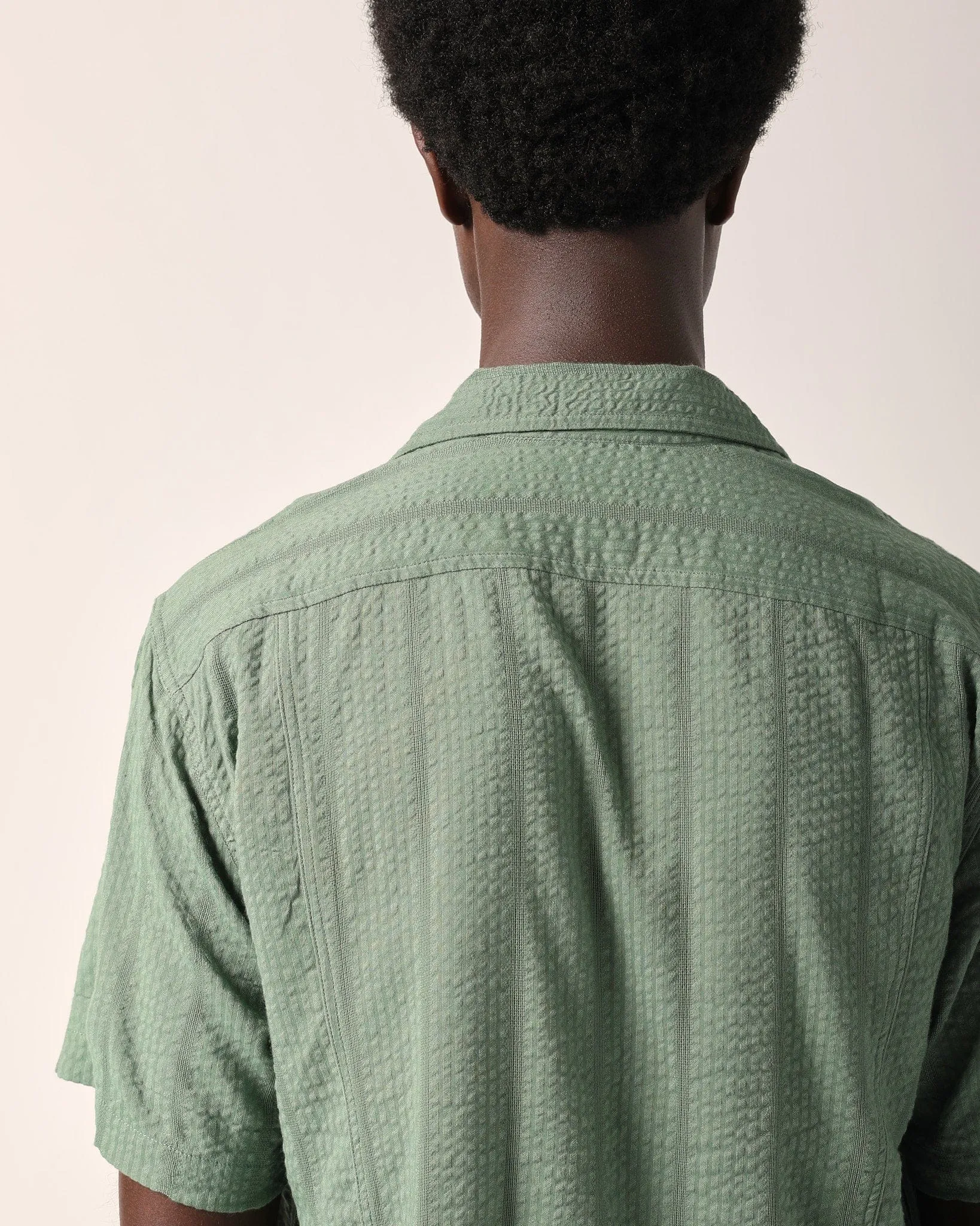 Striped Seersucker SS - Green sold by Corridor product image thumbnail 3