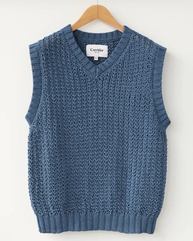 Mercerized Vest - Blue sold by Corridor