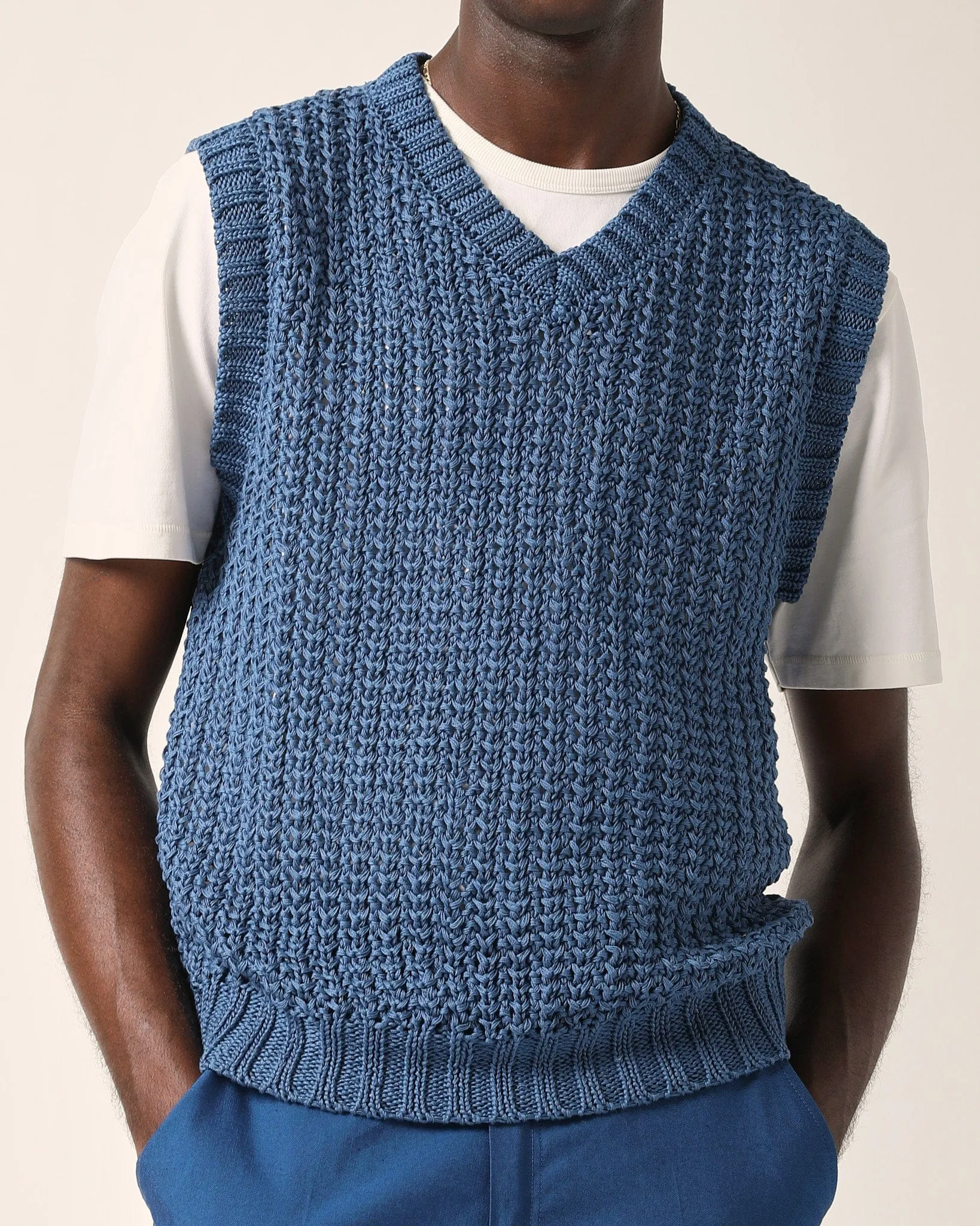 Mercerized Vest - Blue sold by Corridor product image thumbnail 3