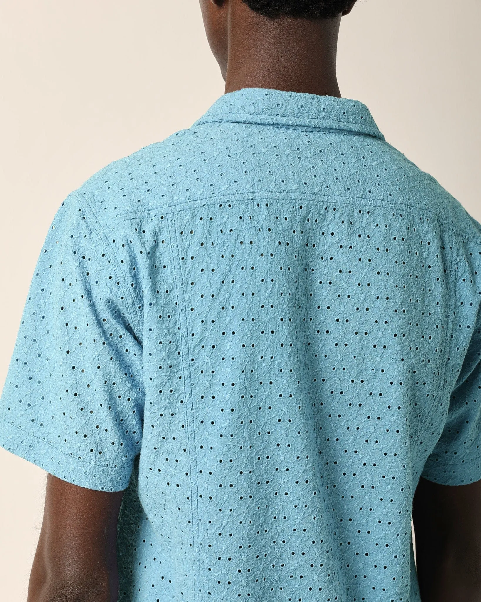 Floral Eyelet SS Camp - Blue sold by Corridor product image thumbnail 4