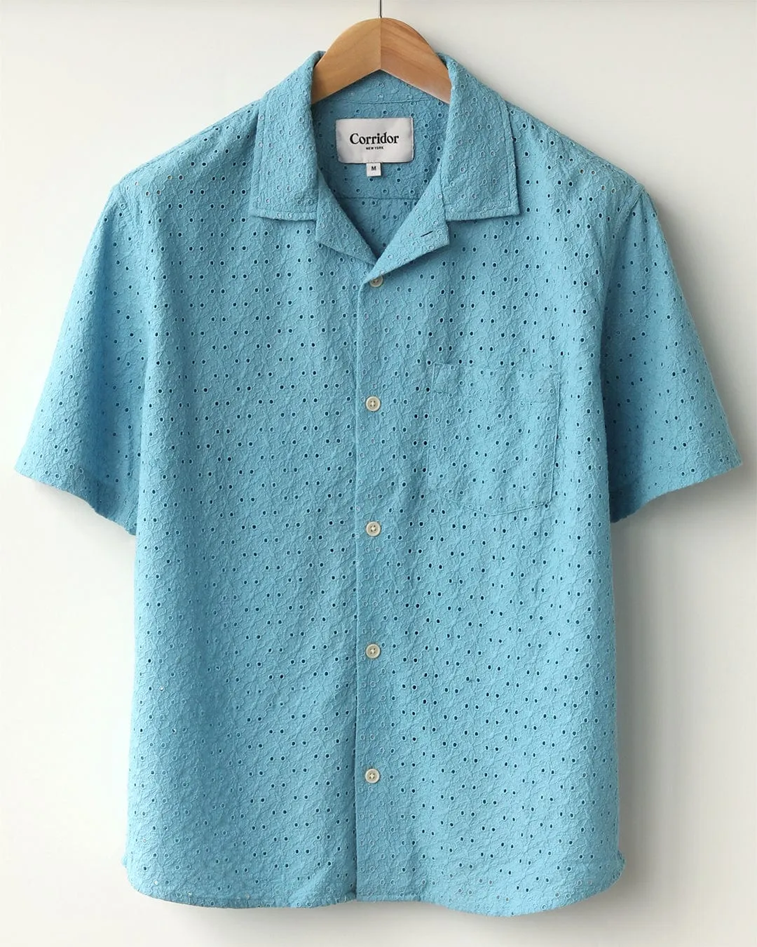 Floral Eyelet SS Camp - Blue sold by Corridor