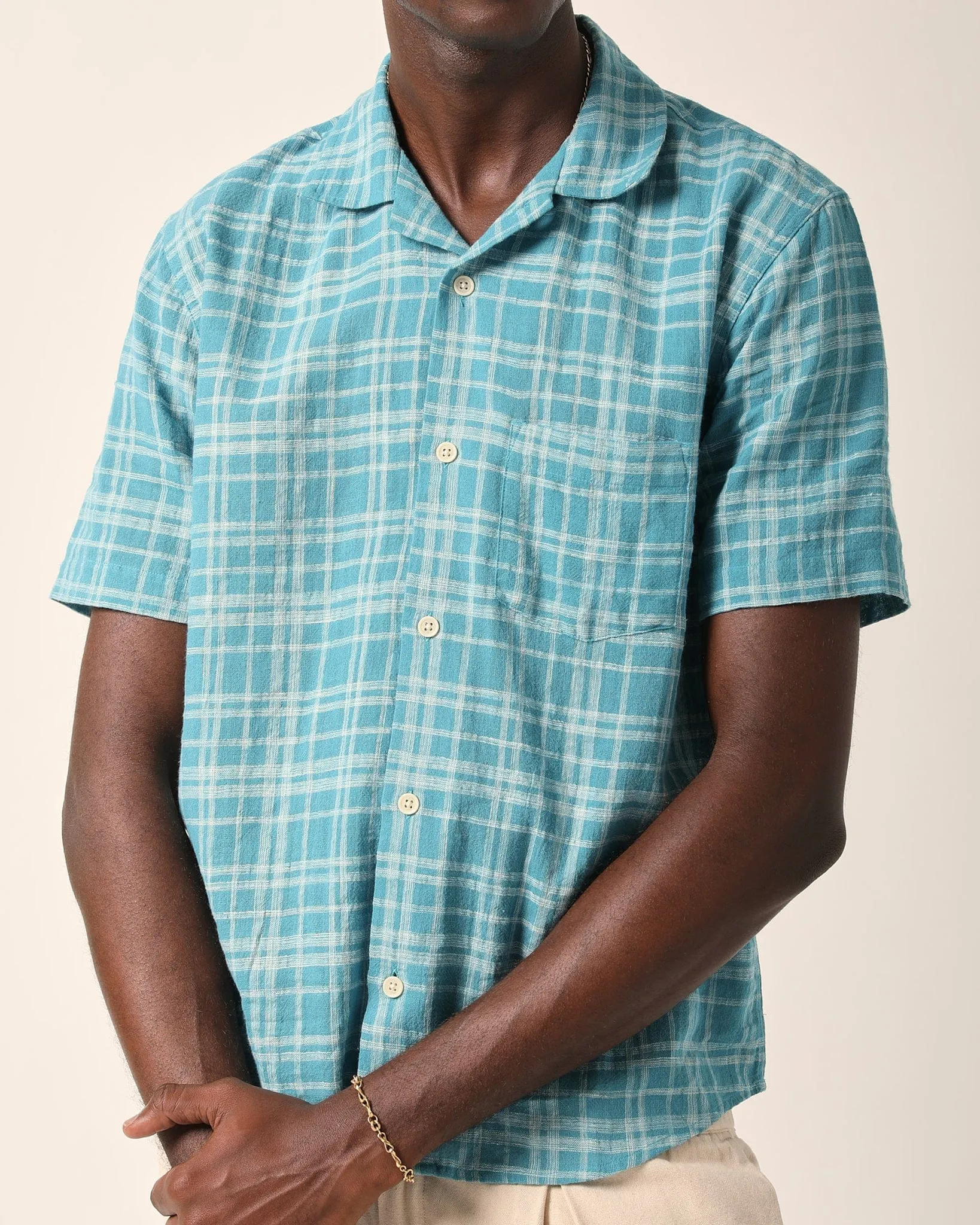 Linen Plaid SS Camp sold by Corridor