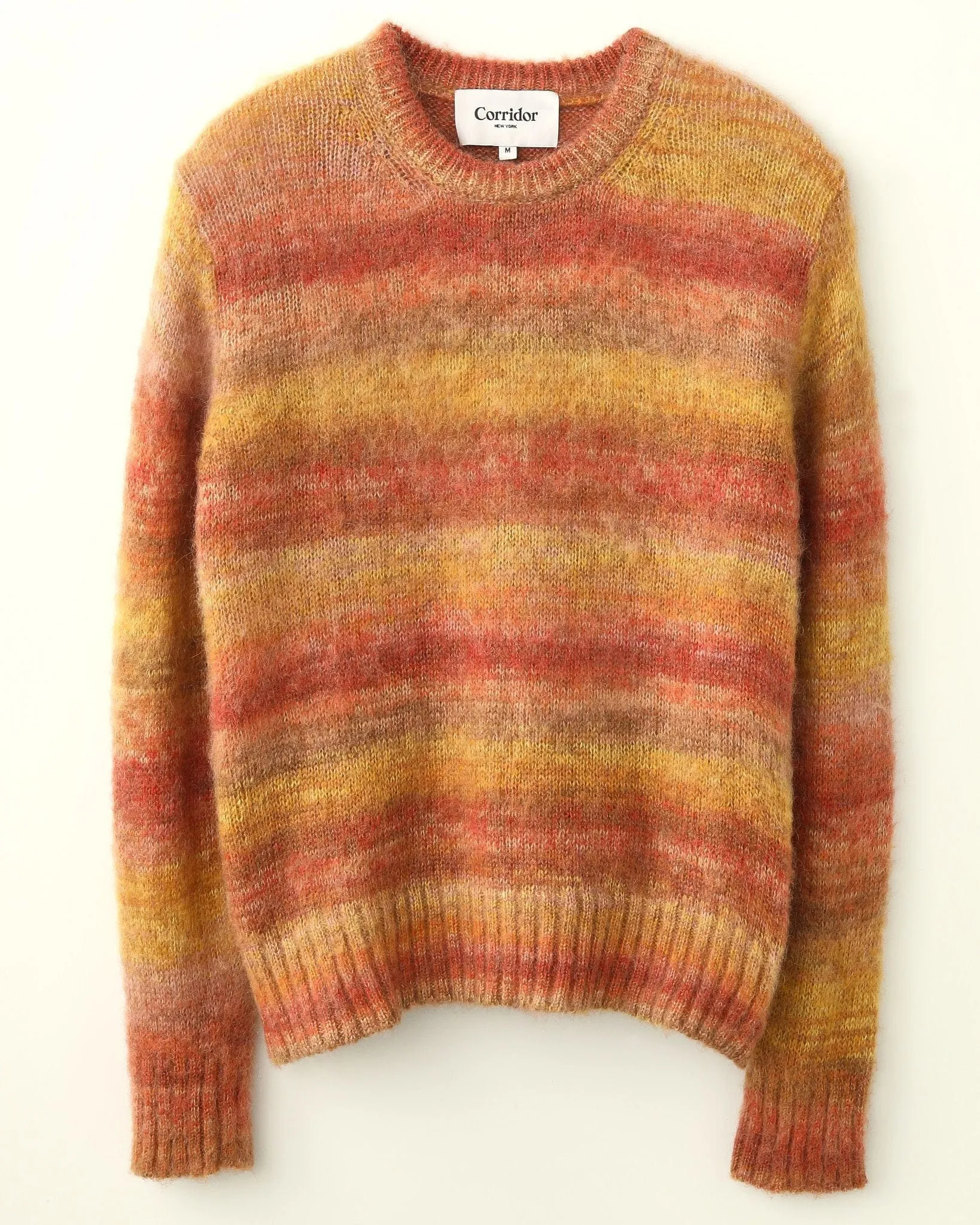 Space Dye Mohair Crewneck - Orange sold by Corridor
