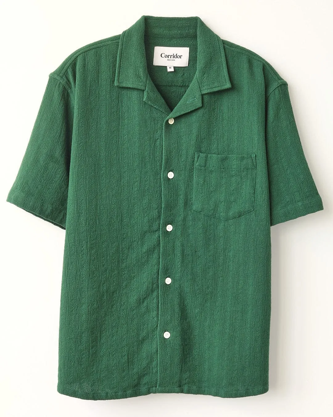 Basket Weave Stripe SS - Green sold by Corridor